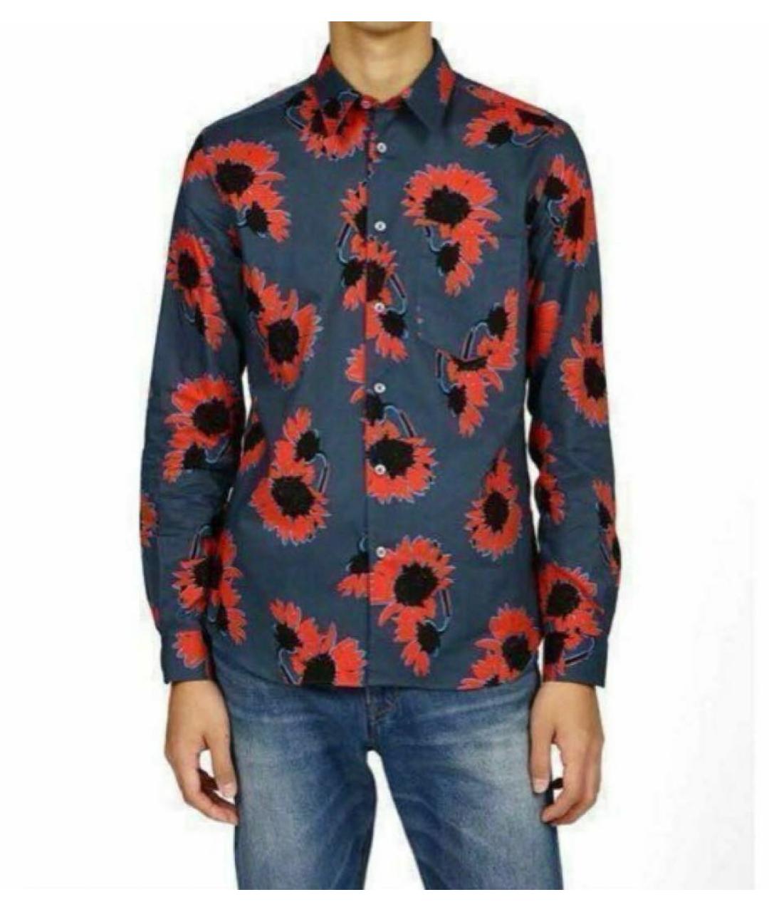 PAUL SMITH Синяя хлопковая кэжуал рубашка, фото 2