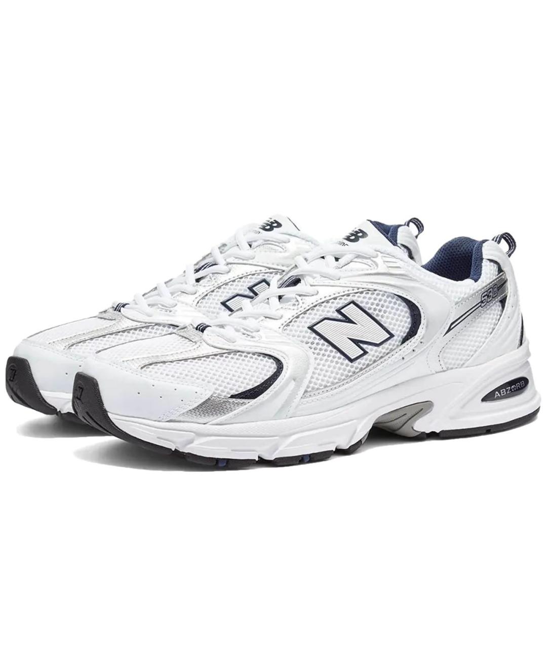 NEW BALANCE Белые текстильные кроссовки, фото 3