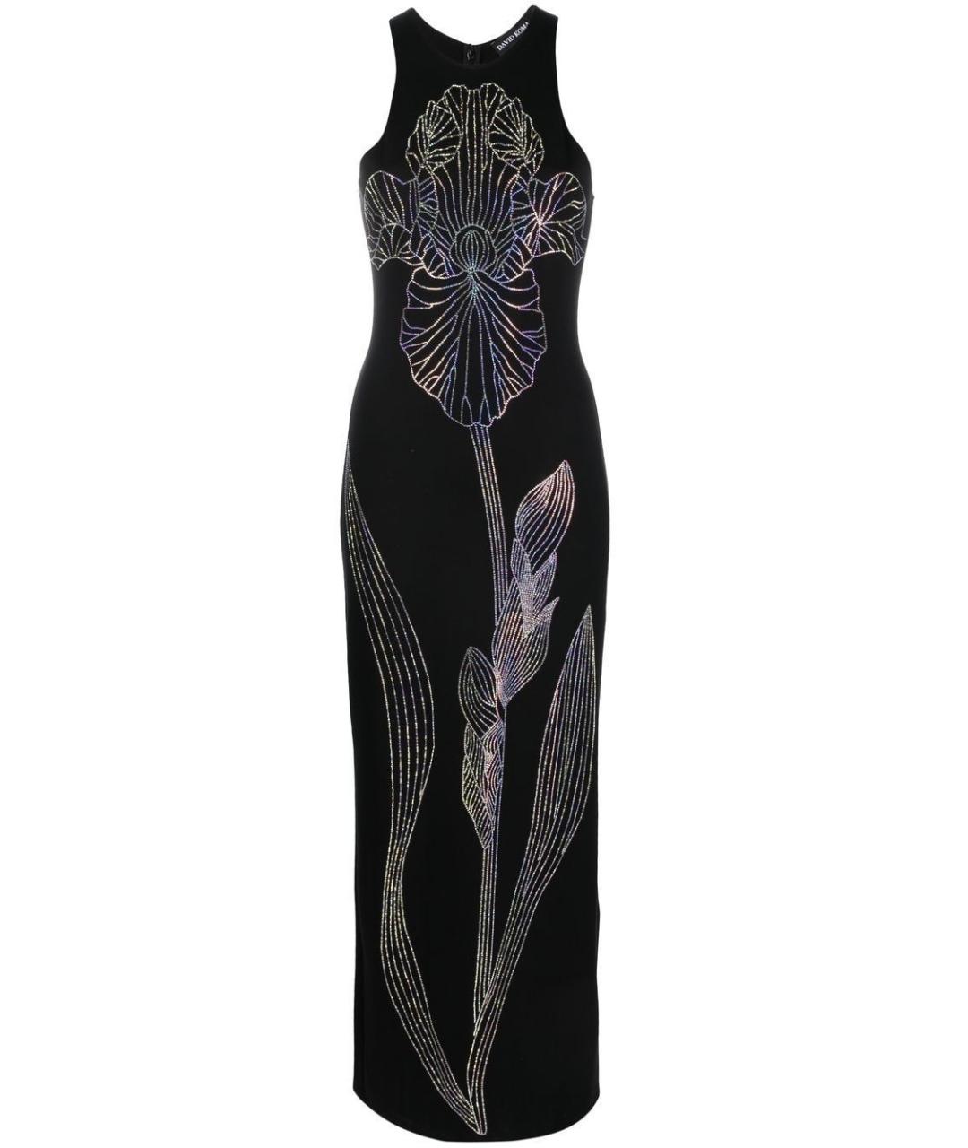 DAVID KOMA Черное вискозное коктейльное платье, фото 1