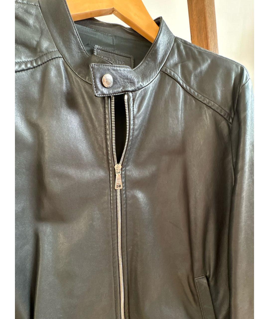 PRADA Черная кожаная куртка, фото 4