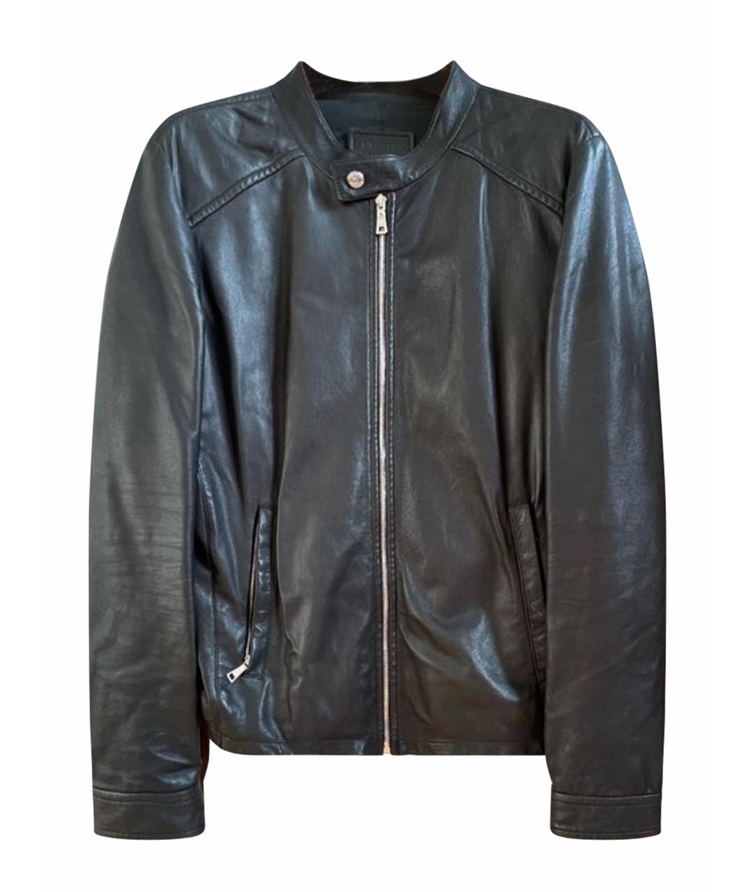 PRADA Черная кожаная куртка, фото 1