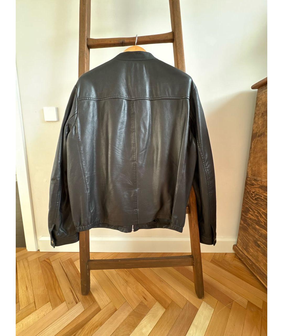 PRADA Черная кожаная куртка, фото 2