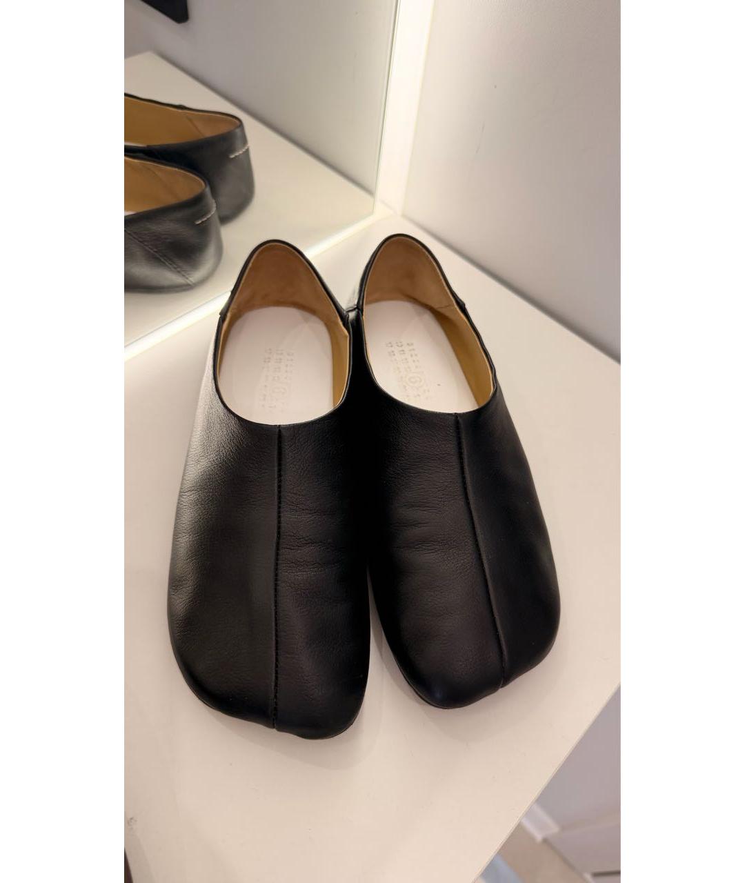 MM6 MAISON MARGIELA Черные кожаные балетки, фото 3