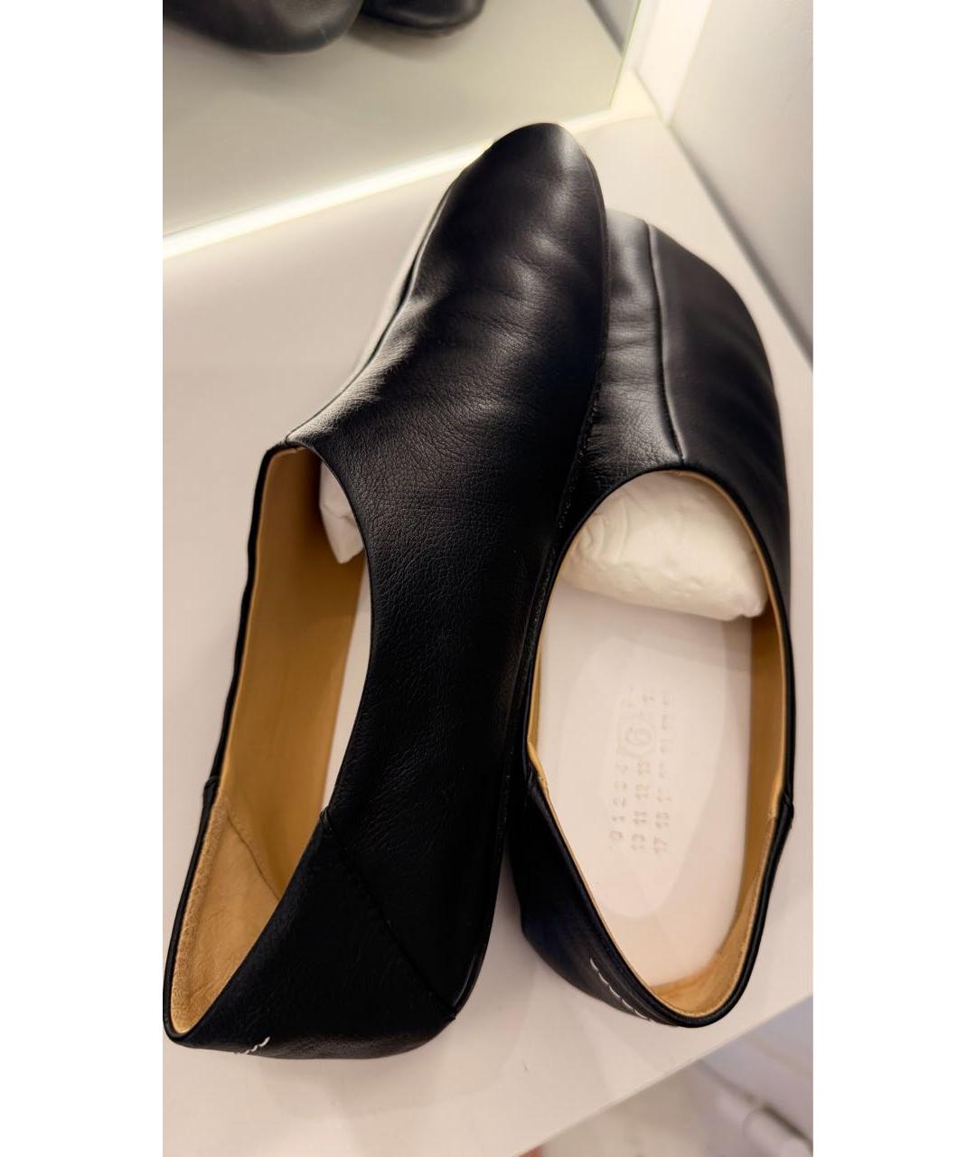 MM6 MAISON MARGIELA Черные кожаные балетки, фото 6