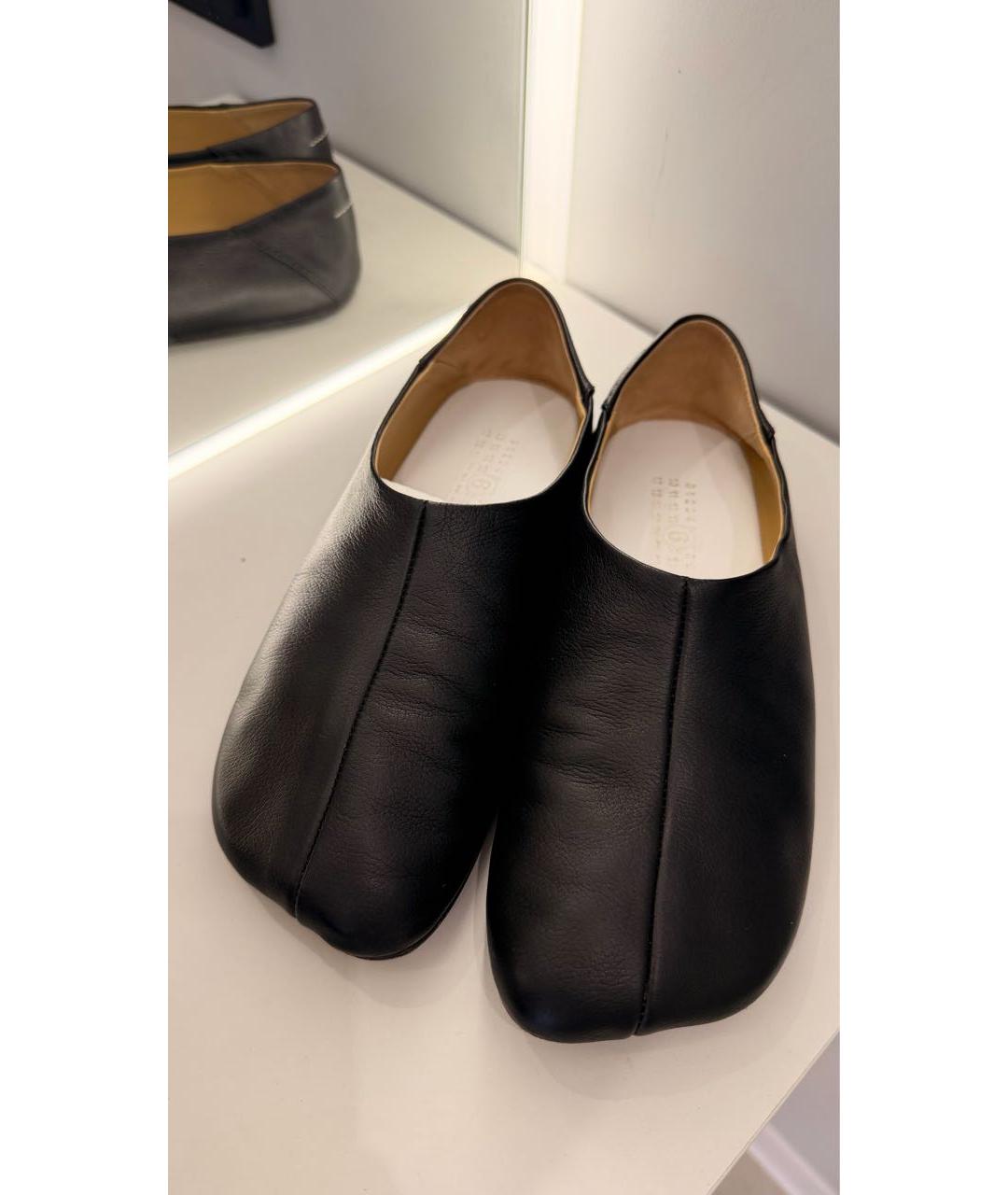 MM6 MAISON MARGIELA Черные кожаные балетки, фото 2