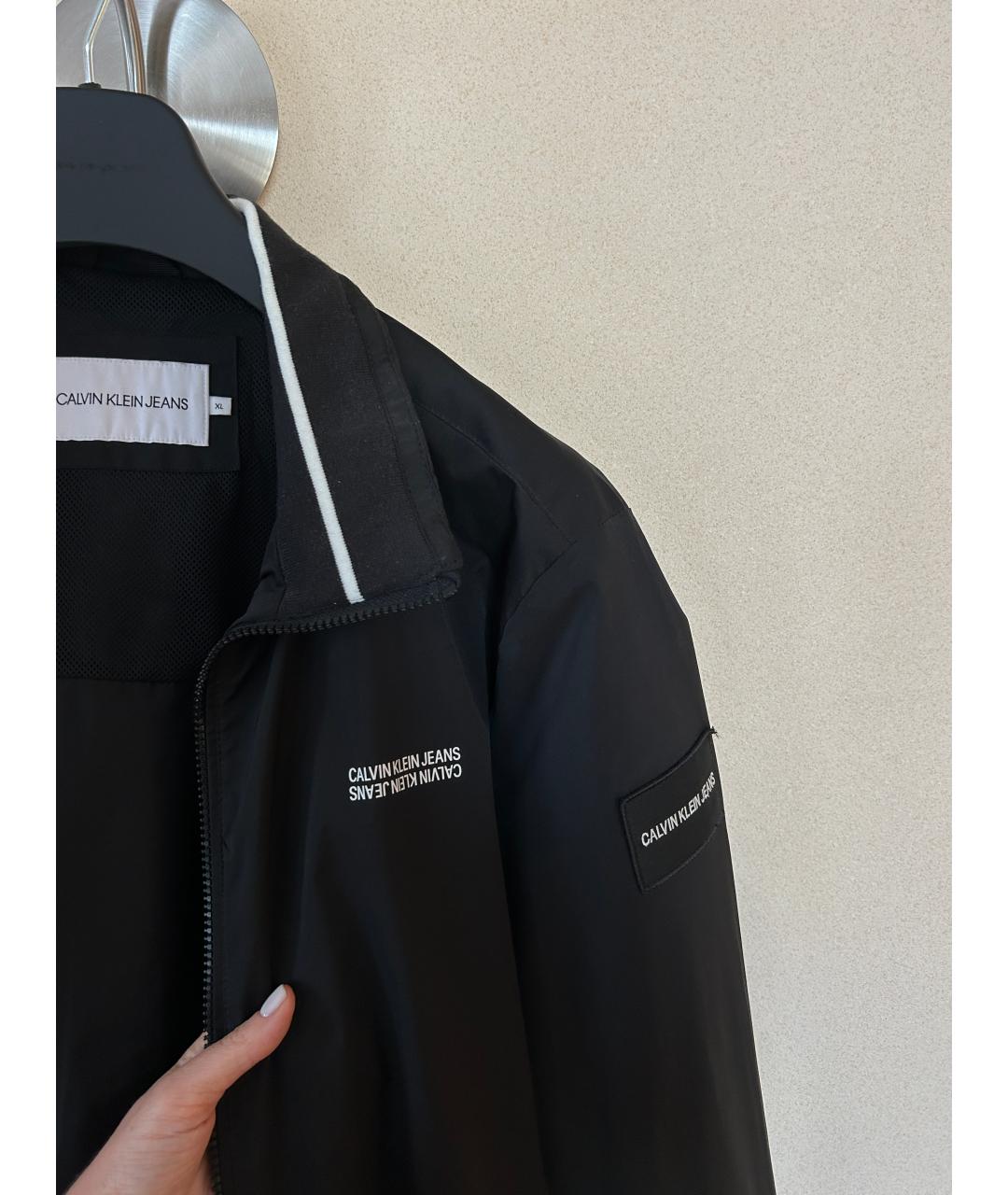CALVIN KLEIN Черная полиэстеровая куртка, фото 5