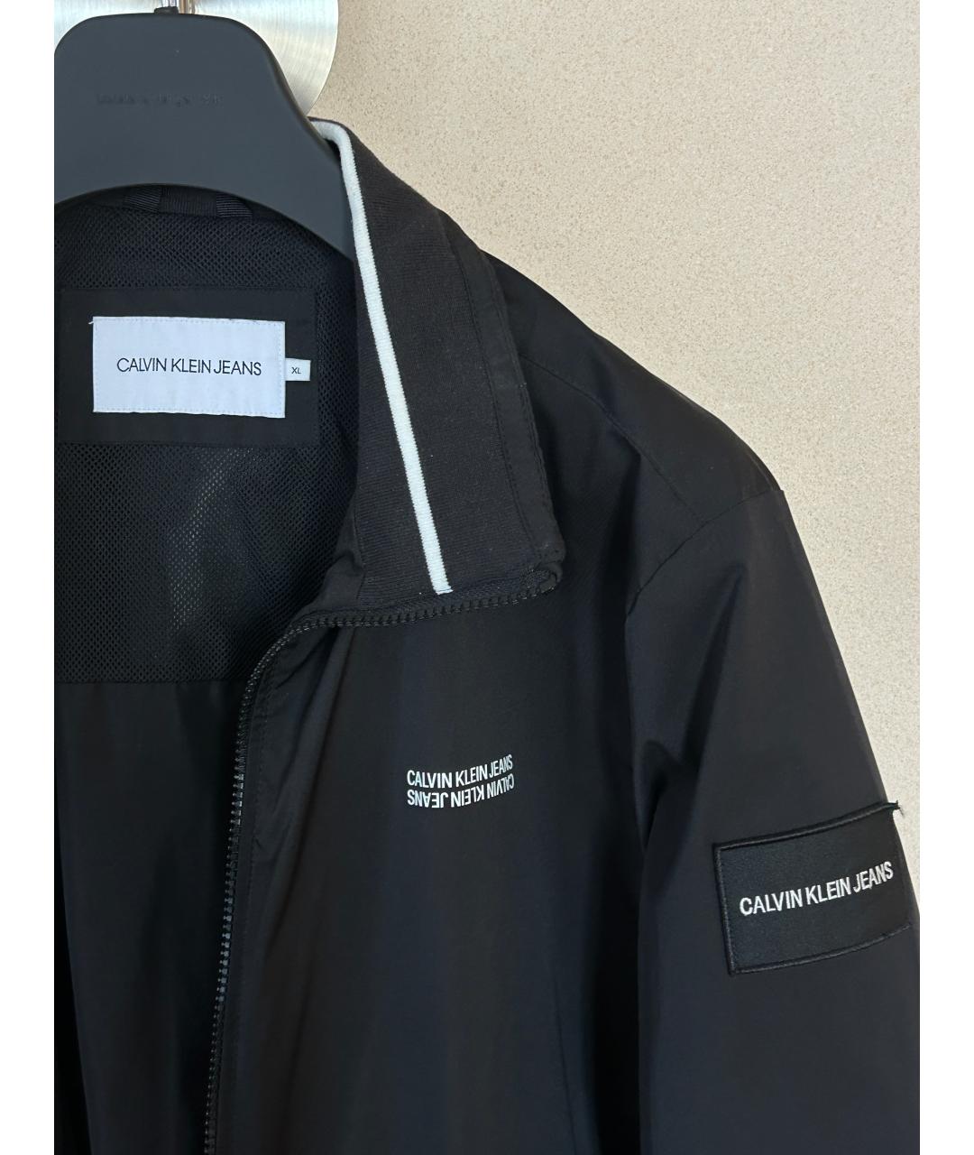 CALVIN KLEIN Черная полиэстеровая куртка, фото 6