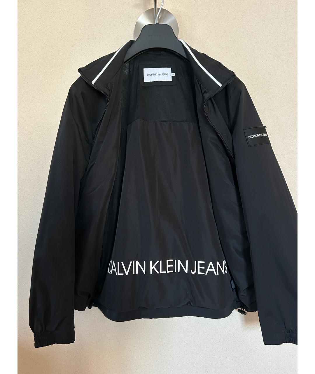 CALVIN KLEIN Черная полиэстеровая куртка, фото 4