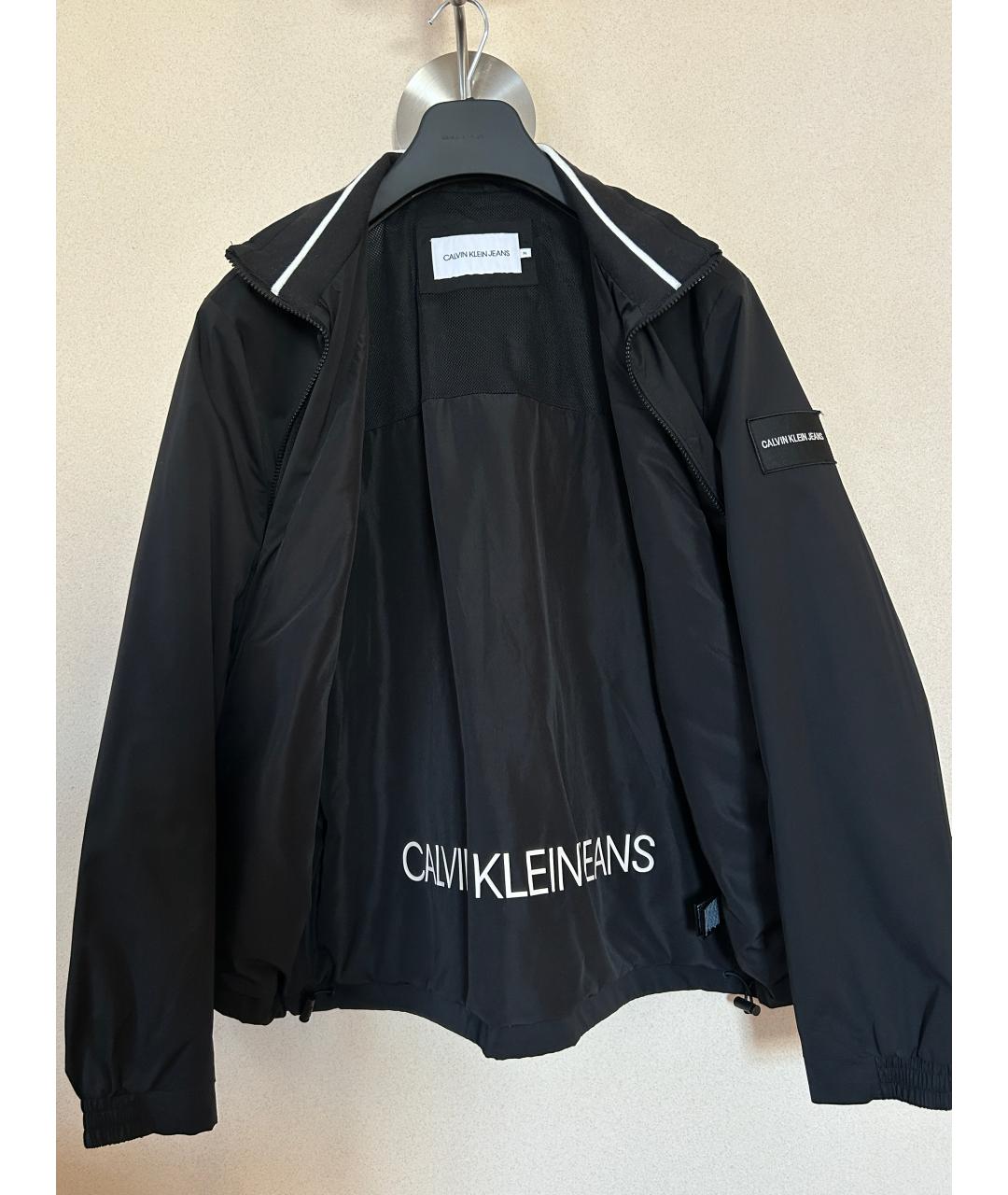 CALVIN KLEIN Черная полиэстеровая куртка, фото 8