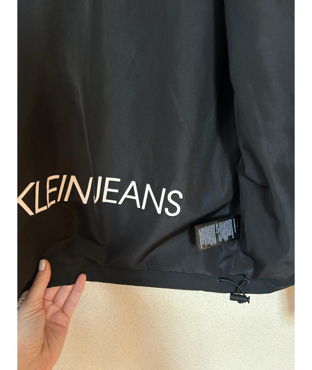 CALVIN KLEIN Черная полиэстеровая куртка, фото 3