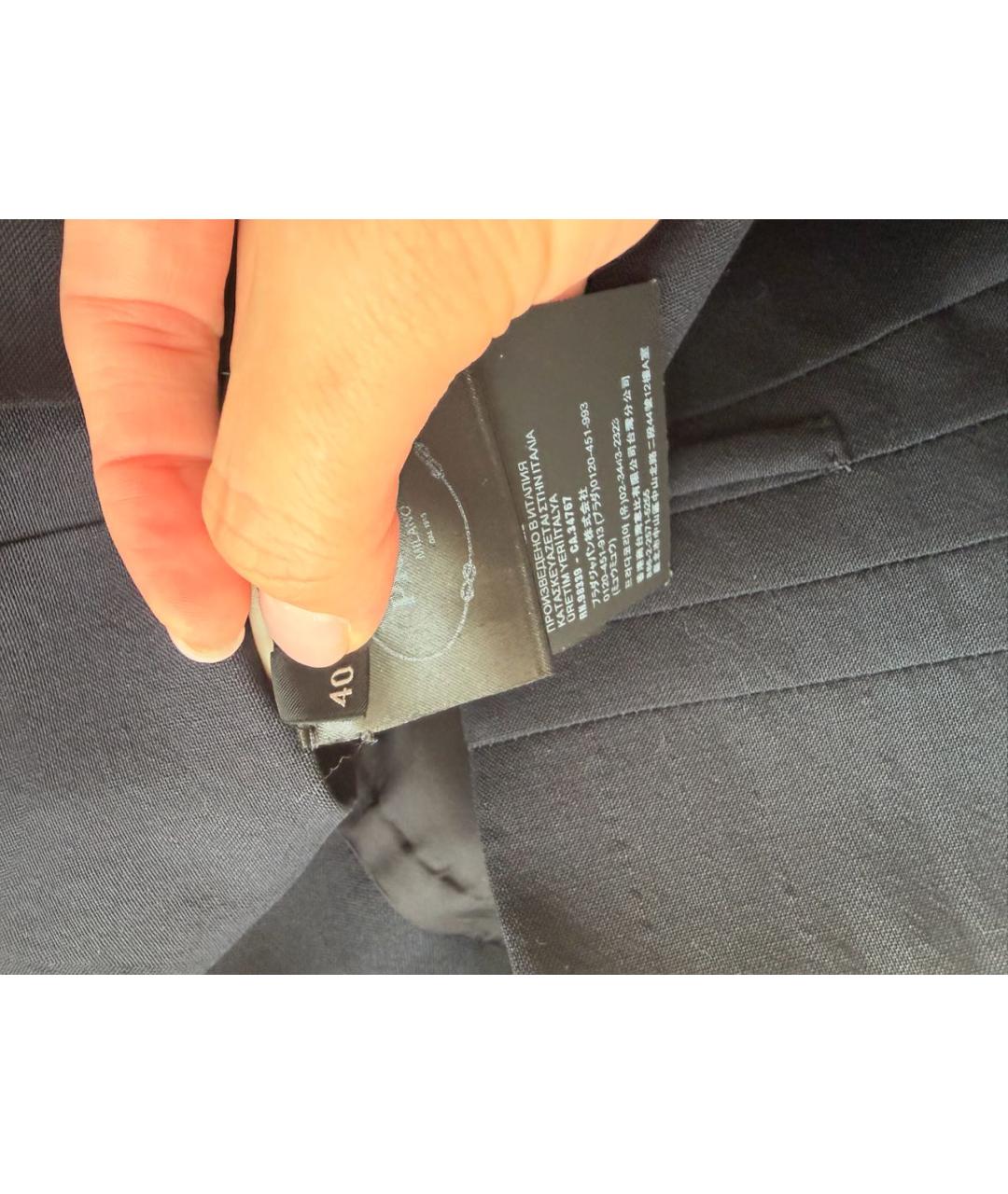 PRADA Темно-синие шерстяные шорты, фото 4