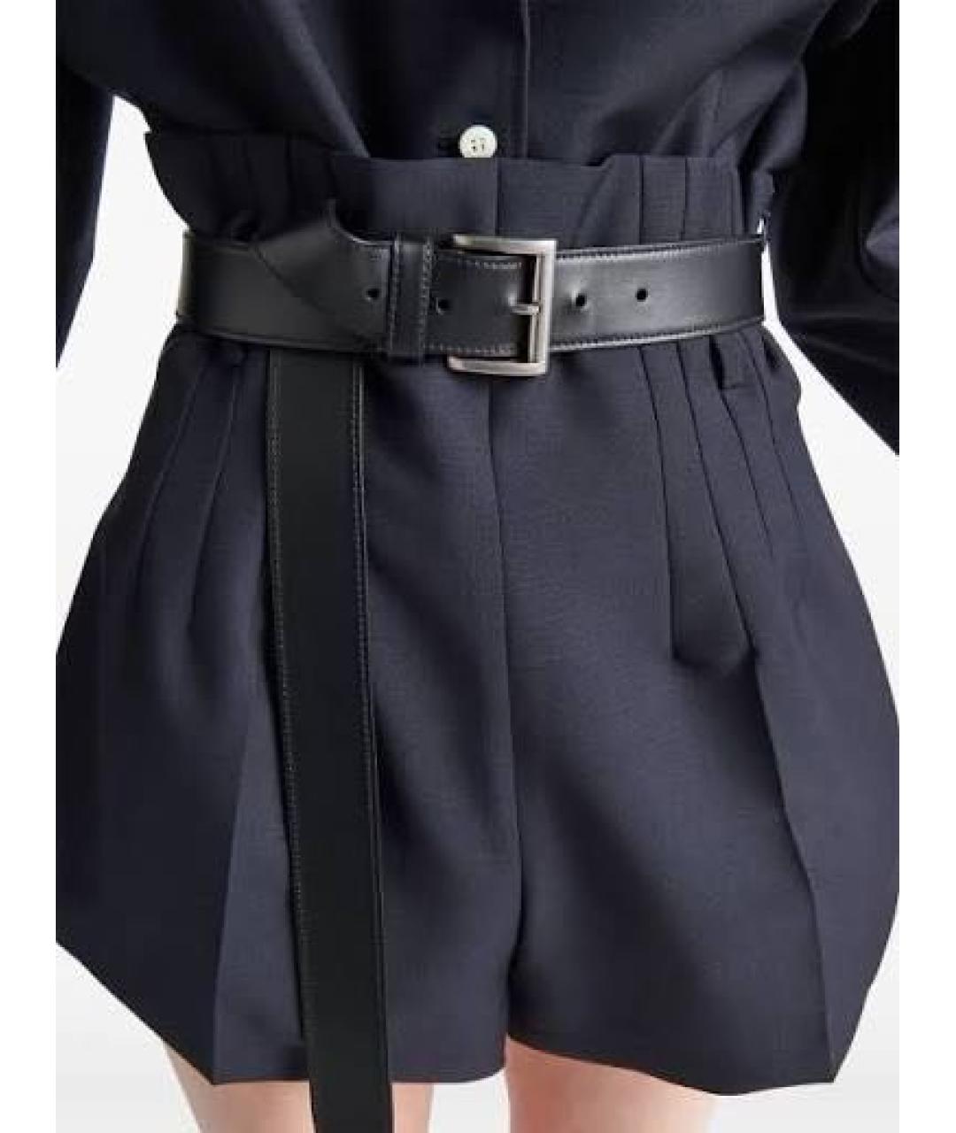 PRADA Темно-синие шерстяные шорты, фото 5