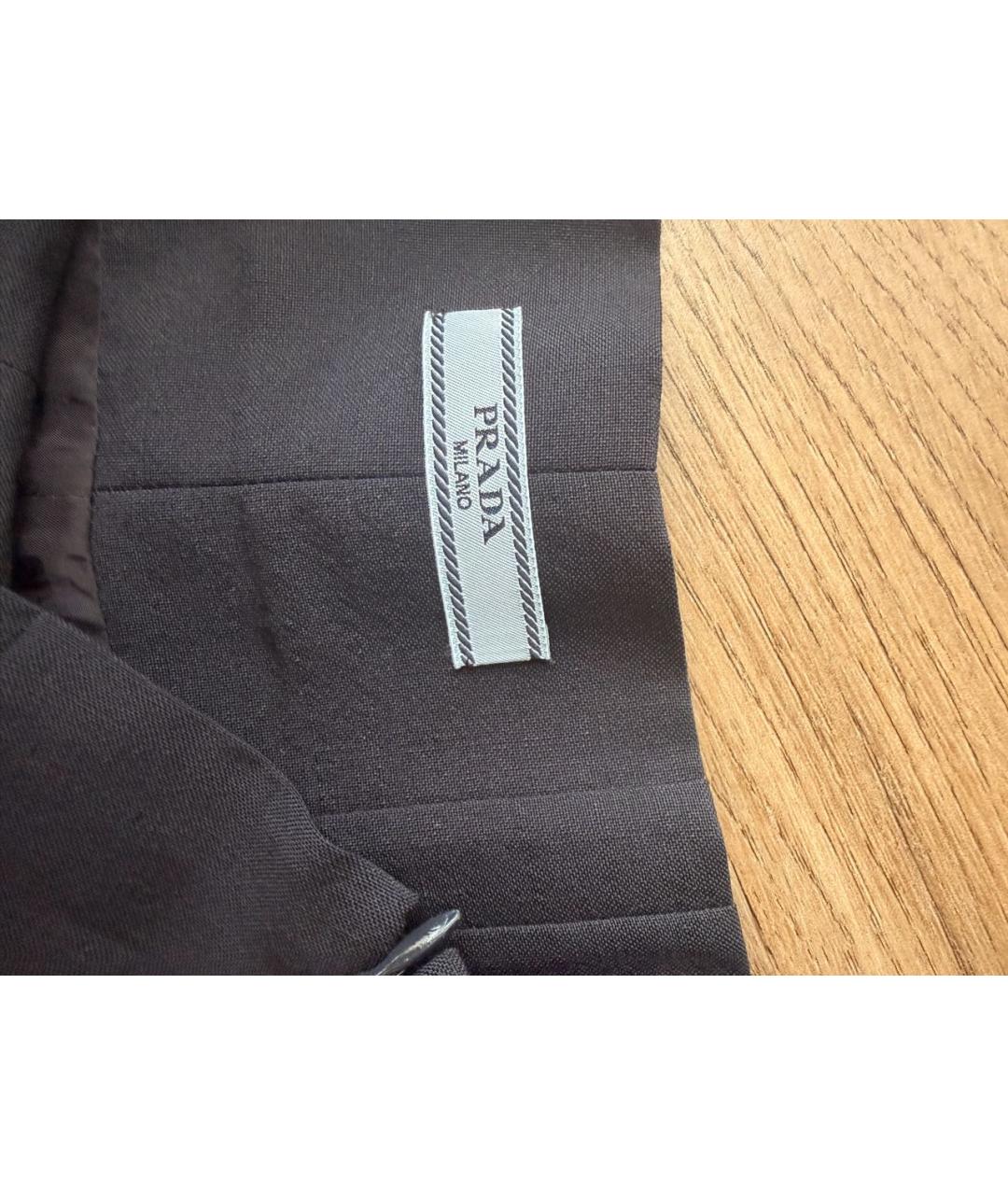 PRADA Темно-синие шерстяные шорты, фото 3