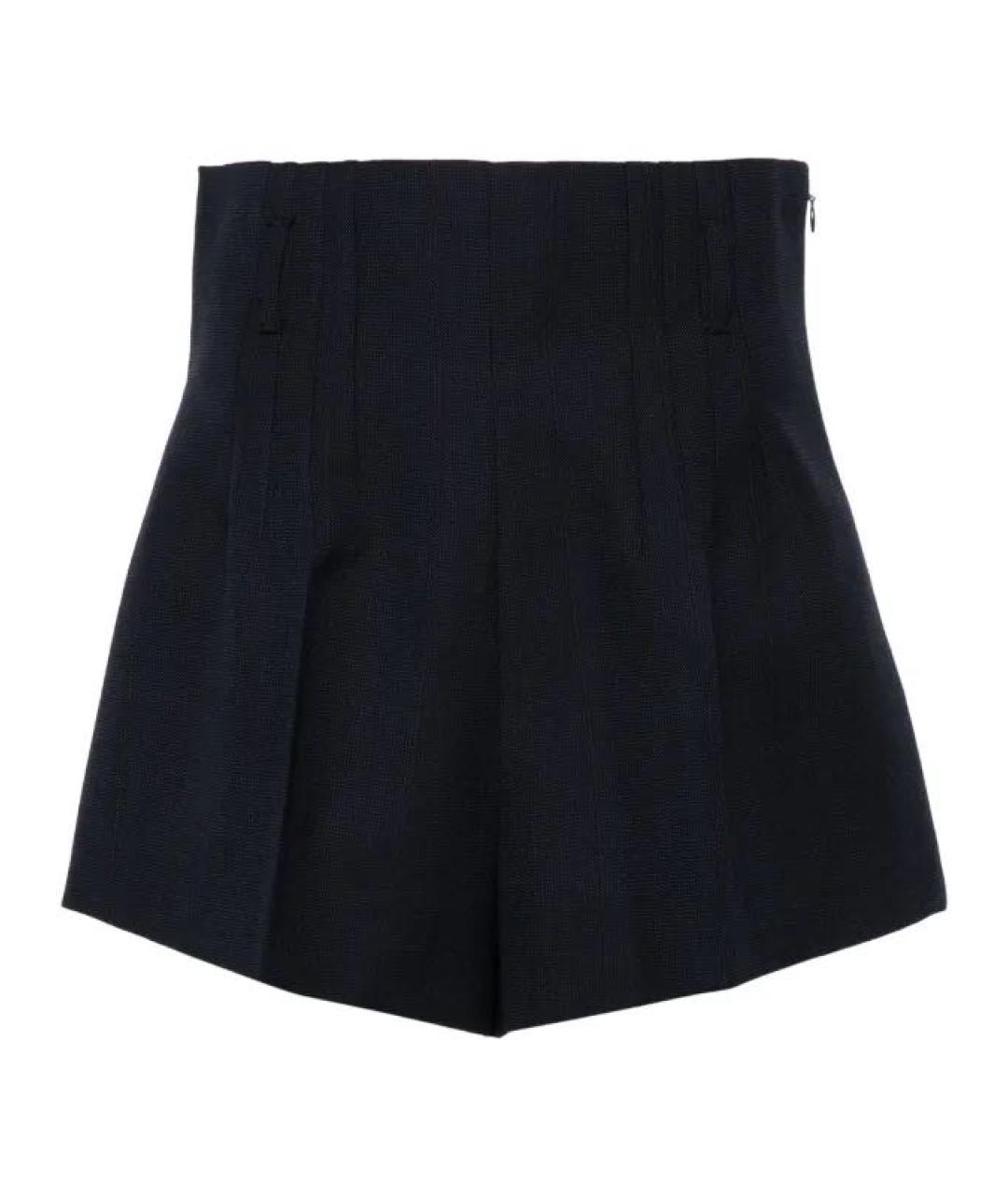 PRADA Темно-синие шерстяные шорты, фото 9