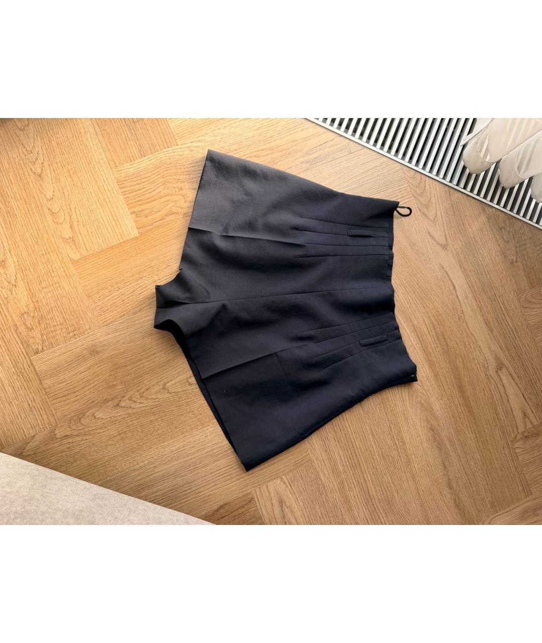 PRADA Темно-синие шерстяные шорты, фото 2