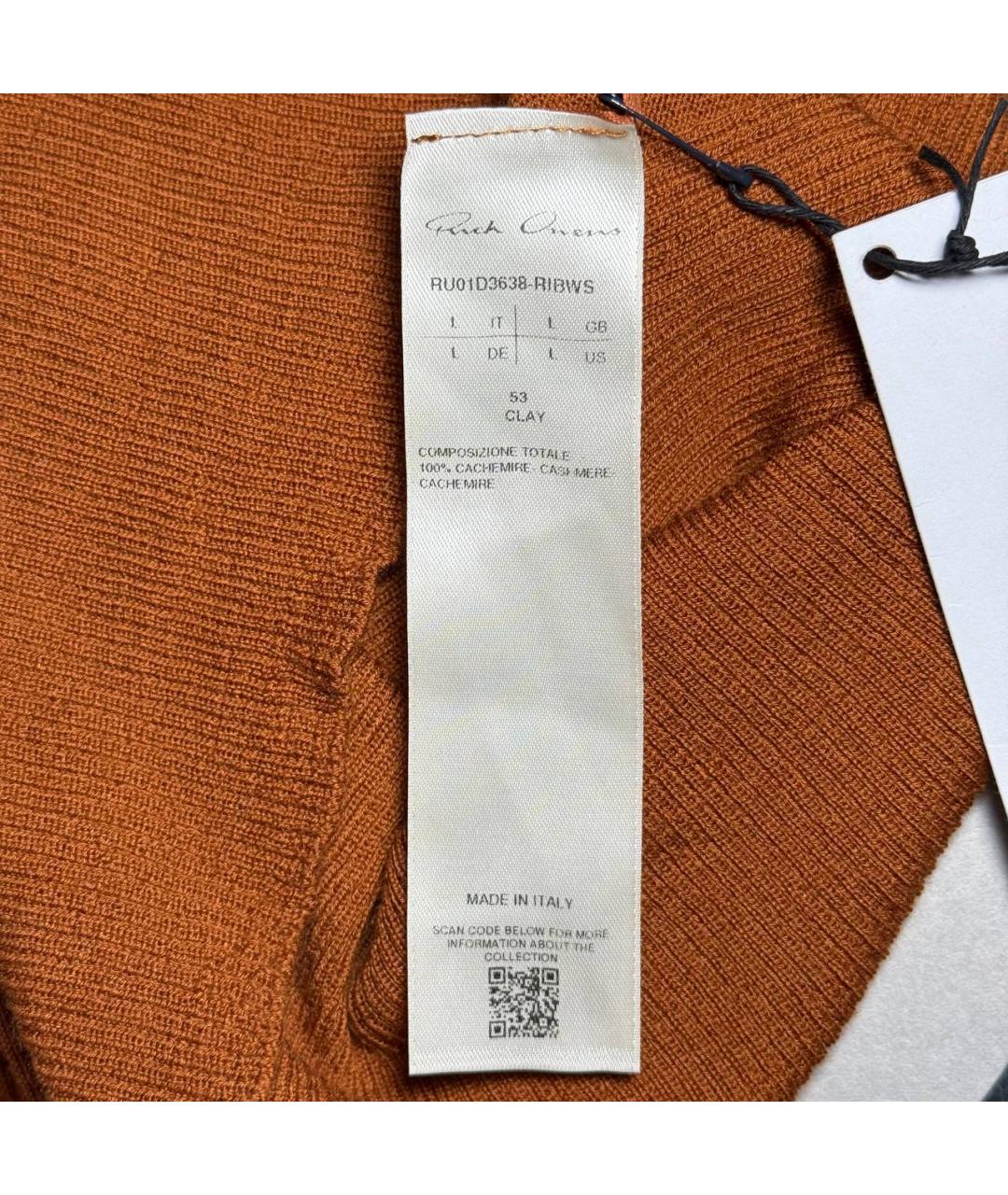 RICK OWENS Оранжевый джемпер / свитер, фото 7