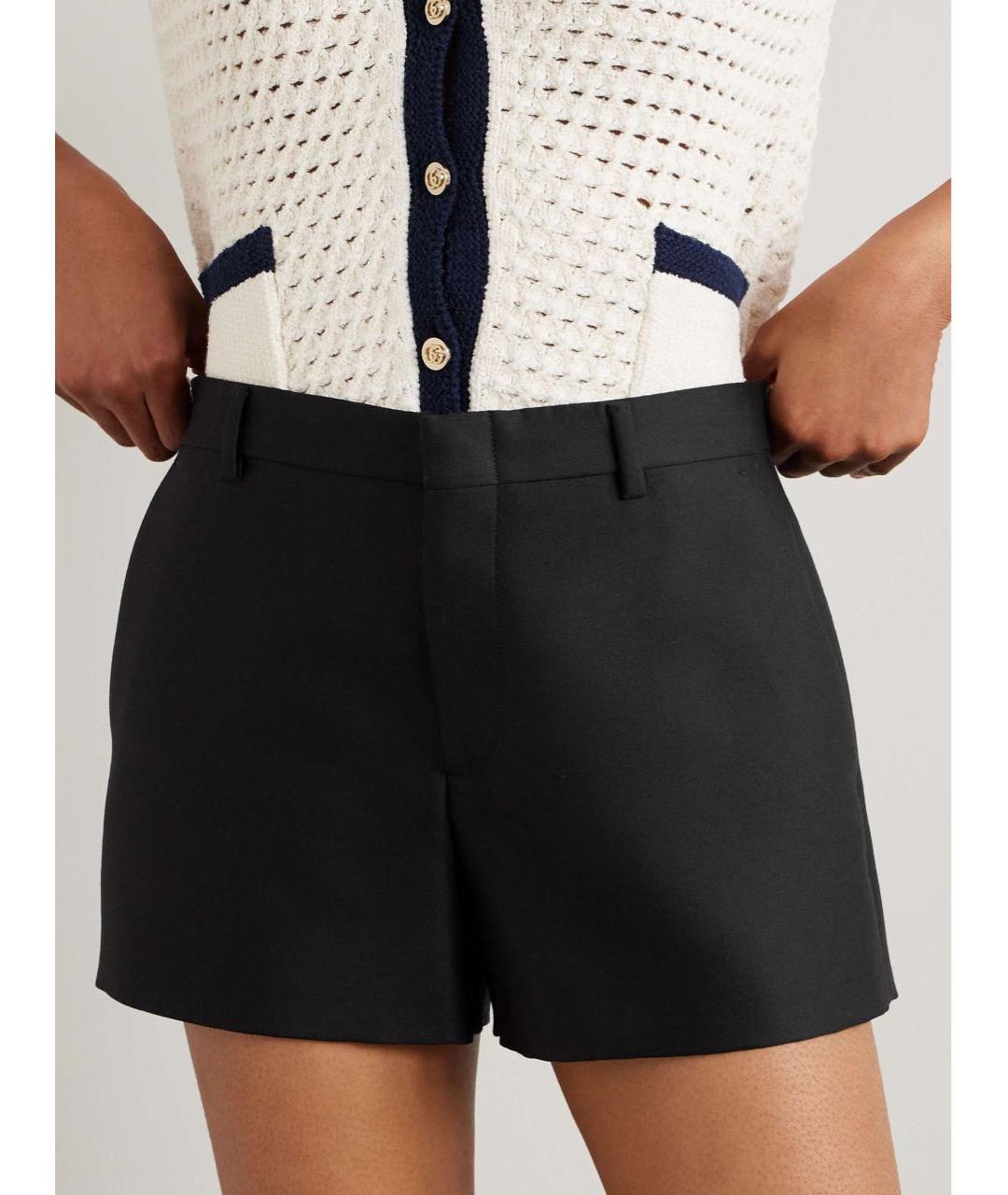 GUCCI Черные шерстяные шорты, фото 8