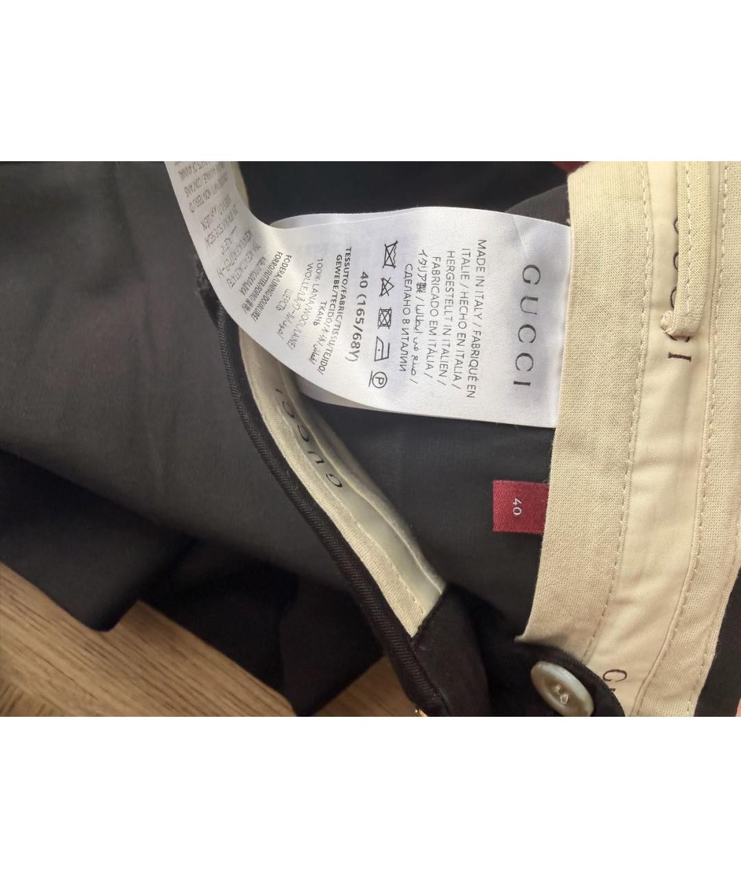 GUCCI Черные шерстяные шорты, фото 5