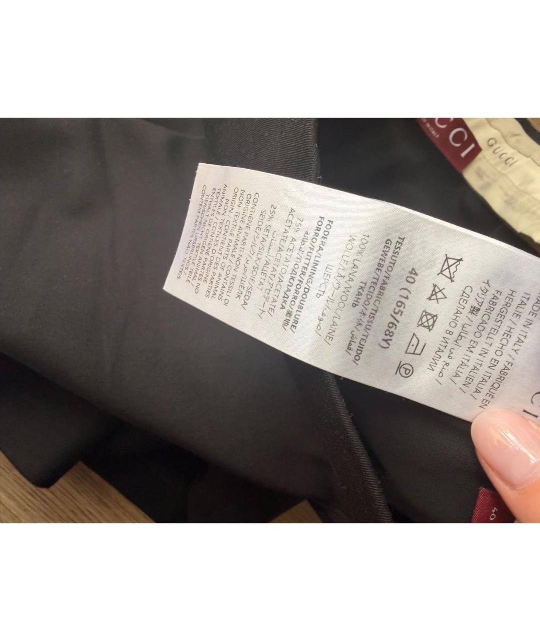 GUCCI Черные шерстяные шорты, фото 6
