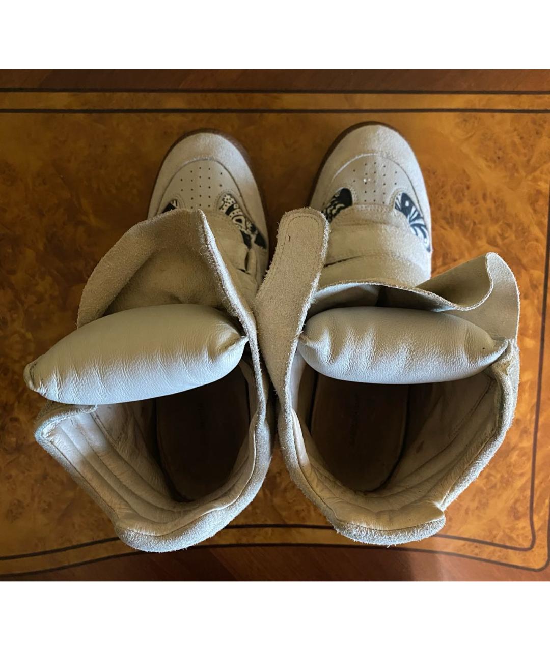 ISABEL MARANT Бежевые замшевые кеды, фото 7
