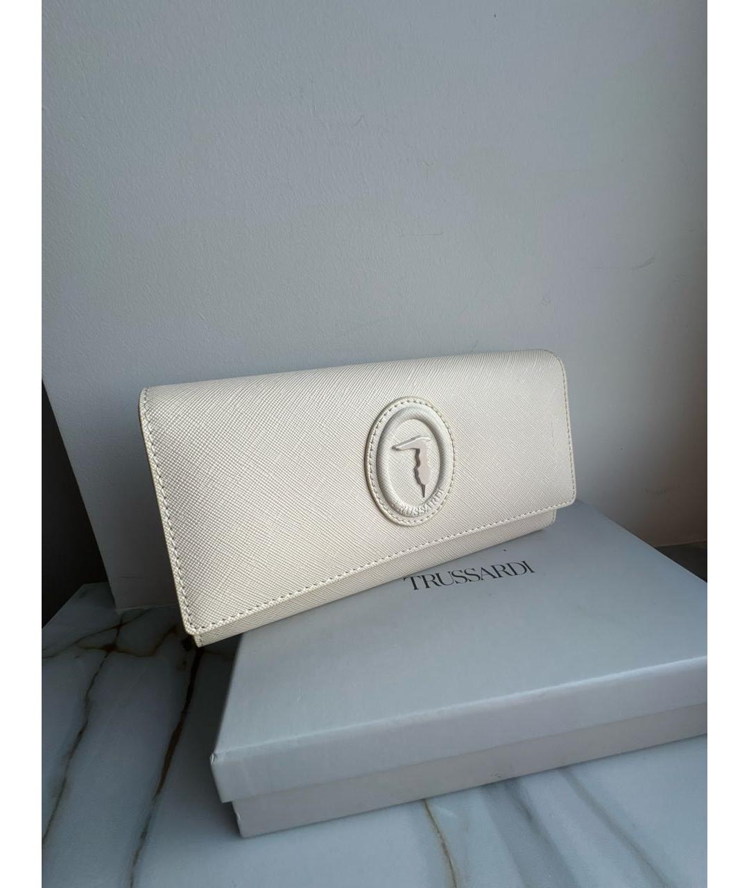 TRUSSARDI Бежевый кошелек из искусственной кожи, фото 2