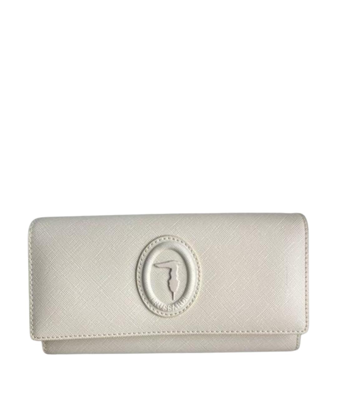 TRUSSARDI Бежевый кошелек из искусственной кожи, фото 1