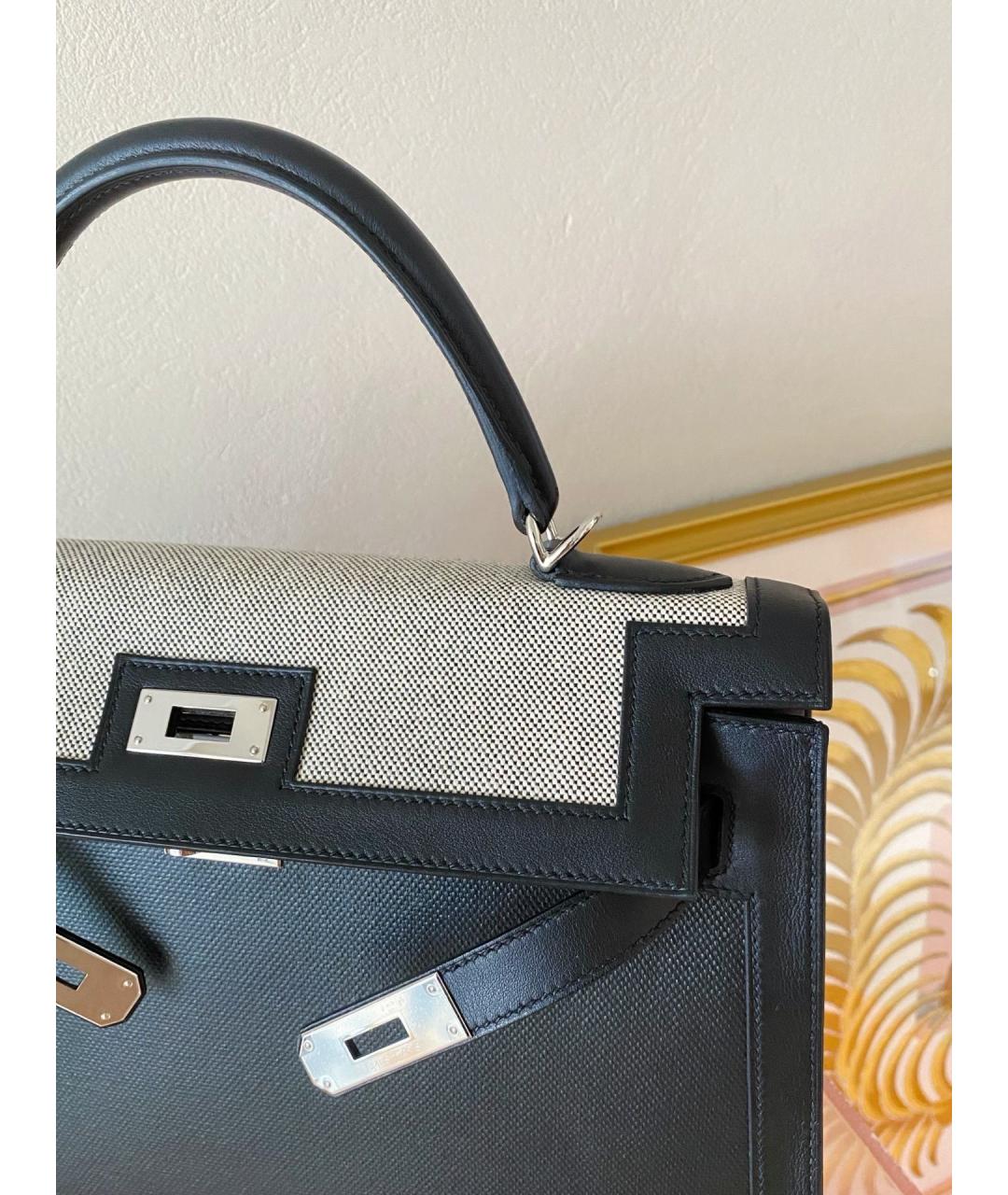 HERMES Черная сумка с короткими ручками, фото 6
