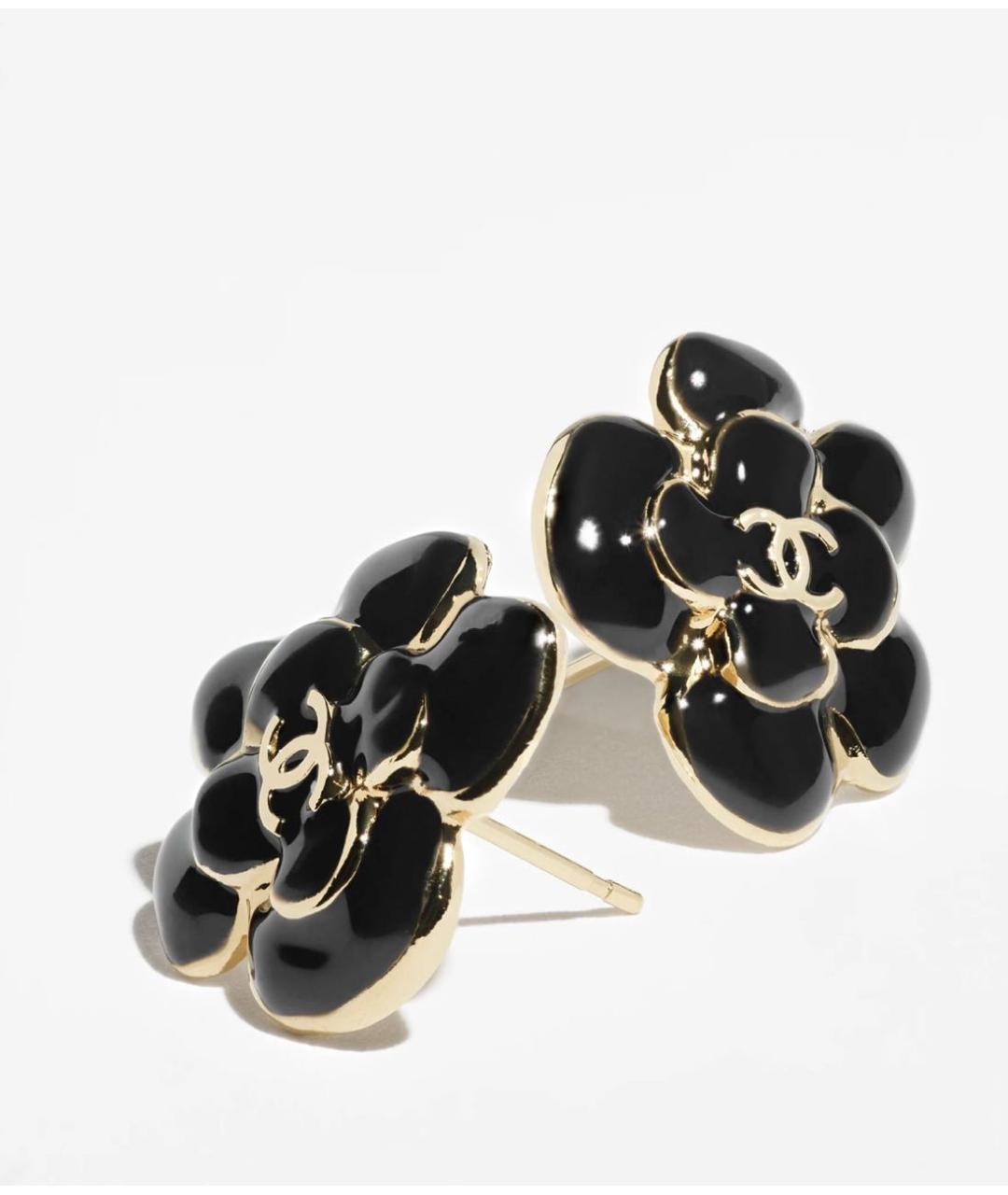 CHANEL Черные серьги, фото 2