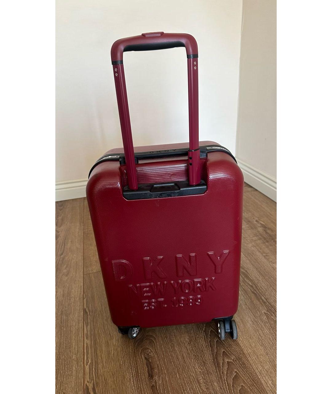 DKNY Бордовый чемодан, фото 4