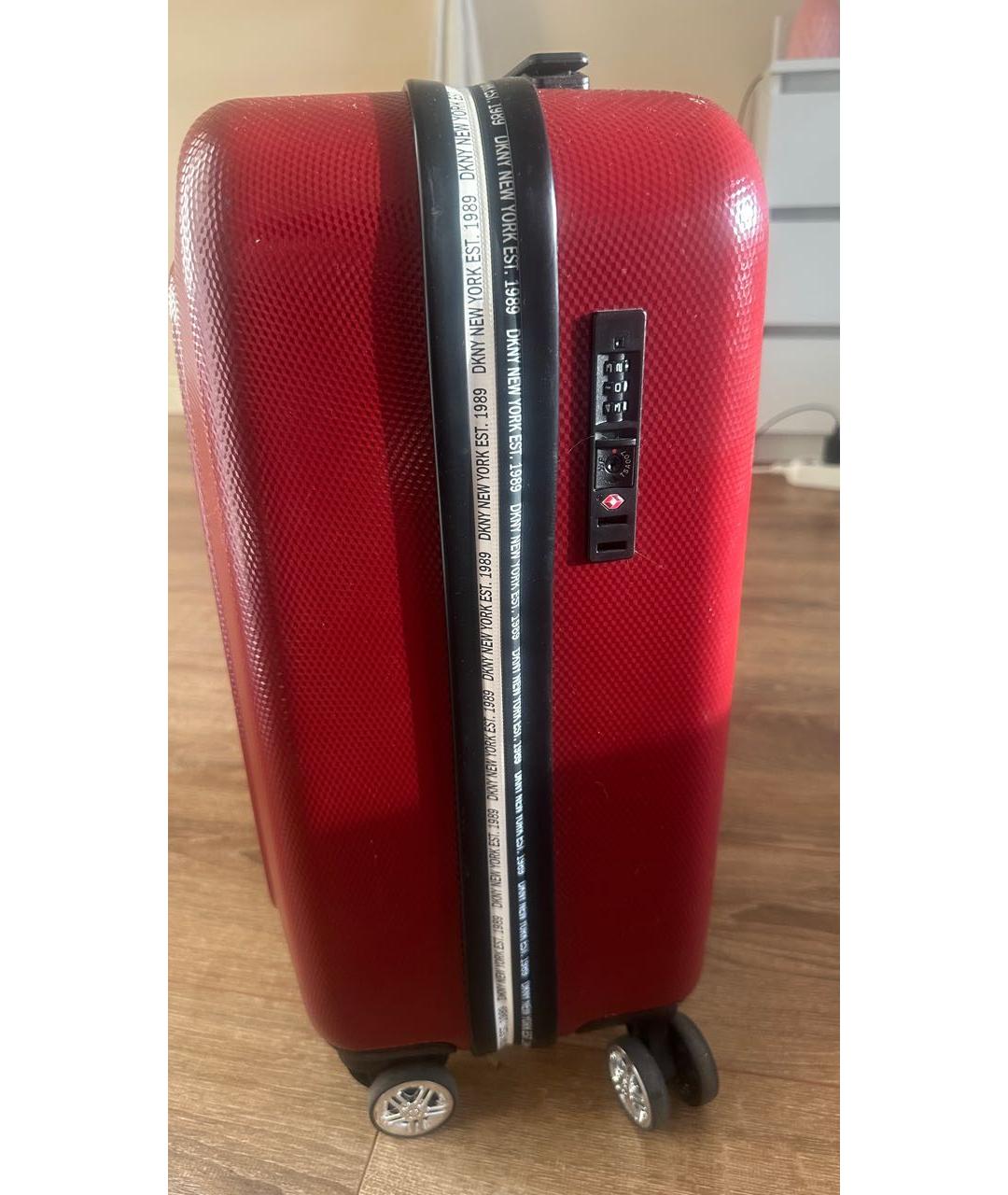 DKNY Бордовый чемодан, фото 2