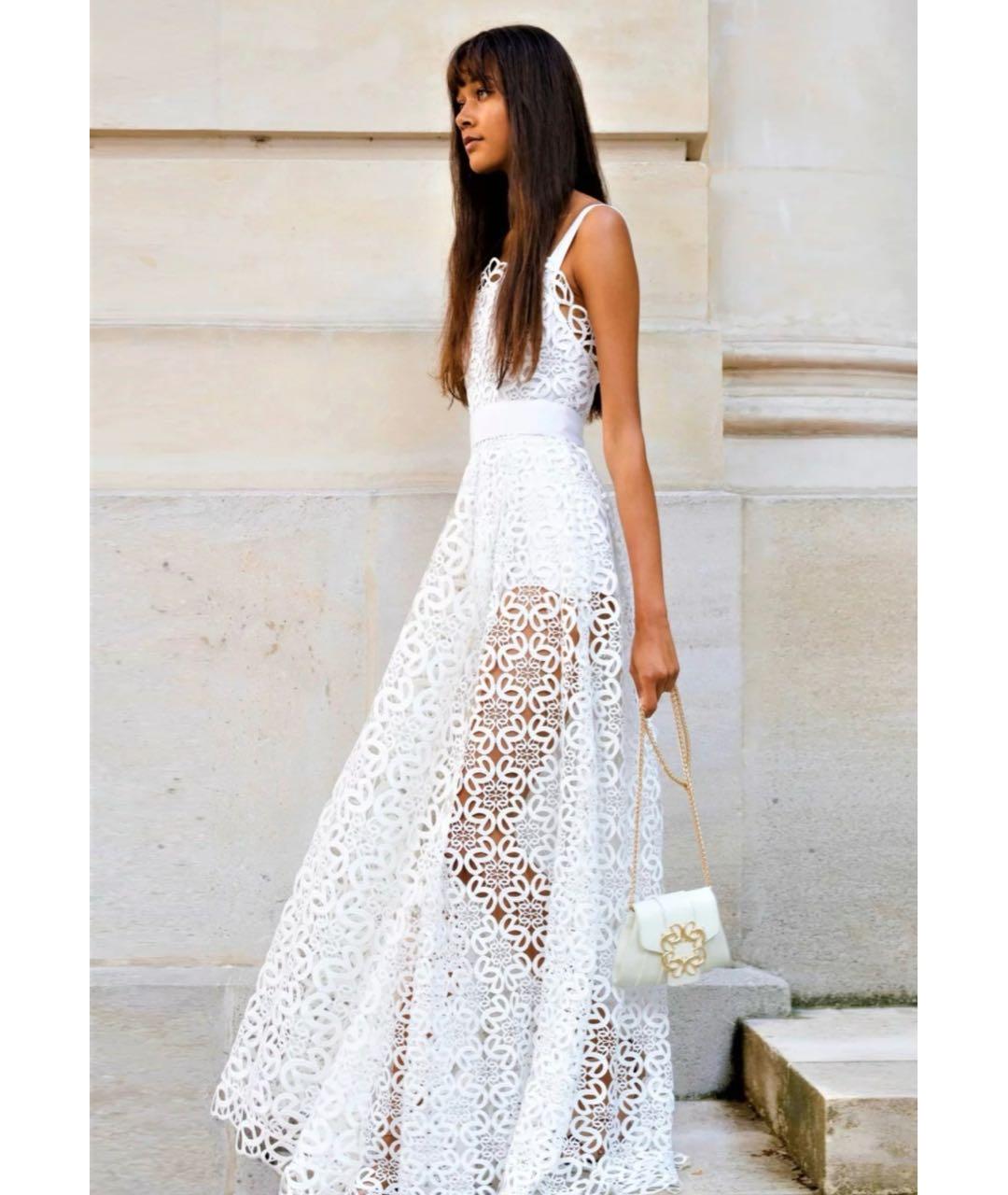 ELIE SAAB Белый кружевной сарафан, фото 4