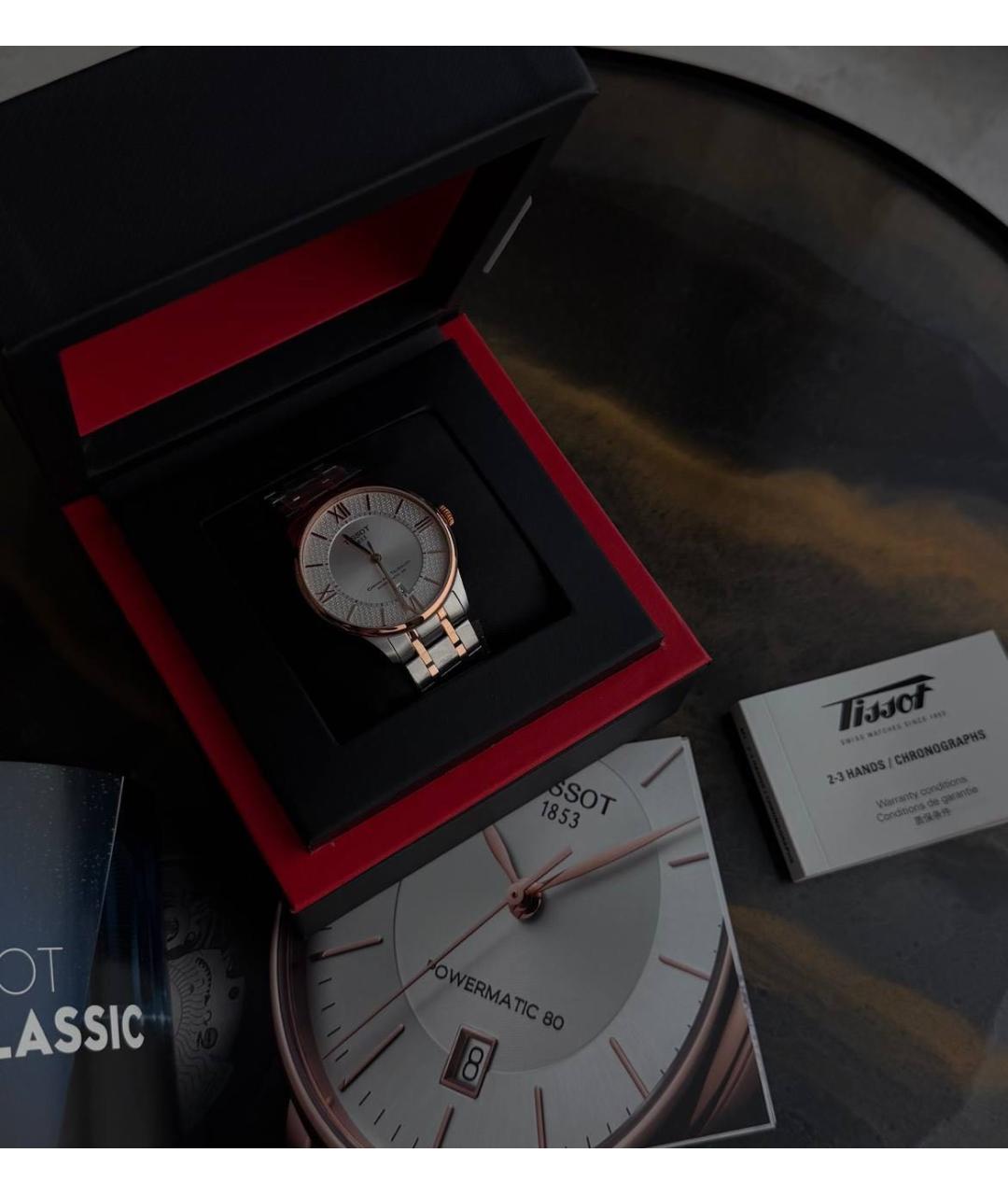 TISSOT Золотые стальные часы, фото 2