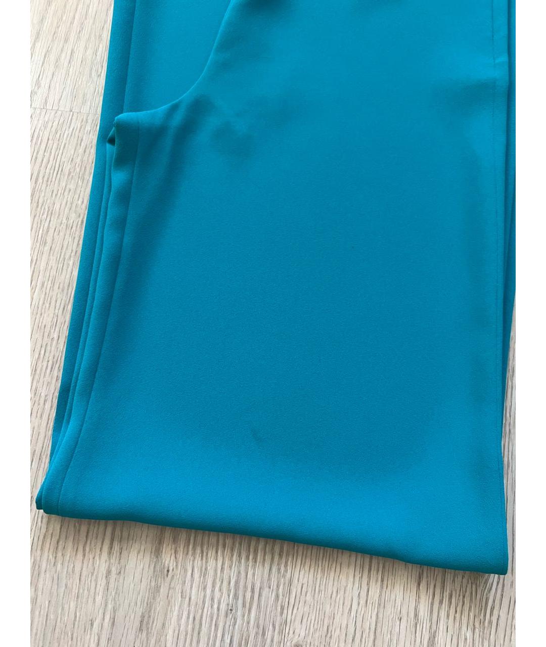 RALPH LAUREN Бирюзовый шерстяной костюм с брюками, фото 7