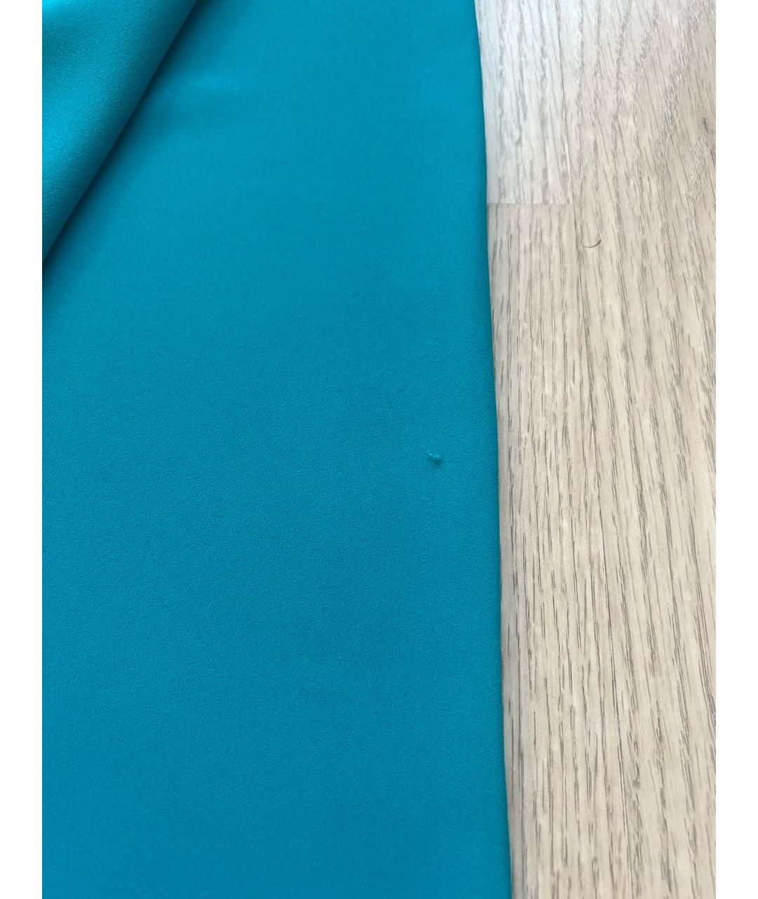 RALPH LAUREN Бирюзовый шерстяной костюм с брюками, фото 6