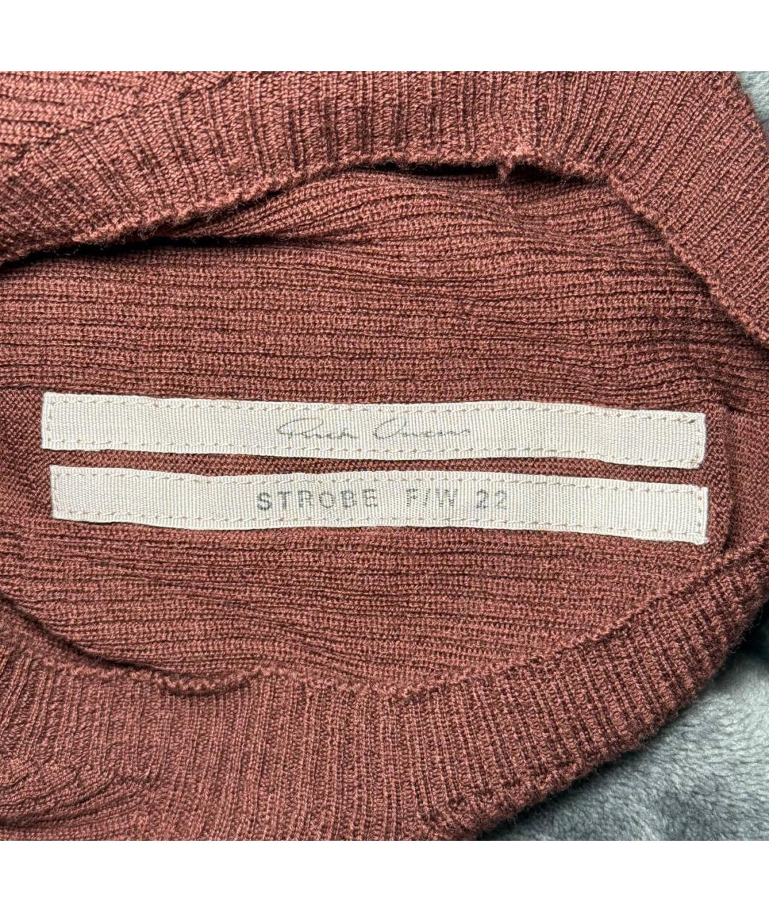 RICK OWENS Коричневый джемпер / свитер, фото 6