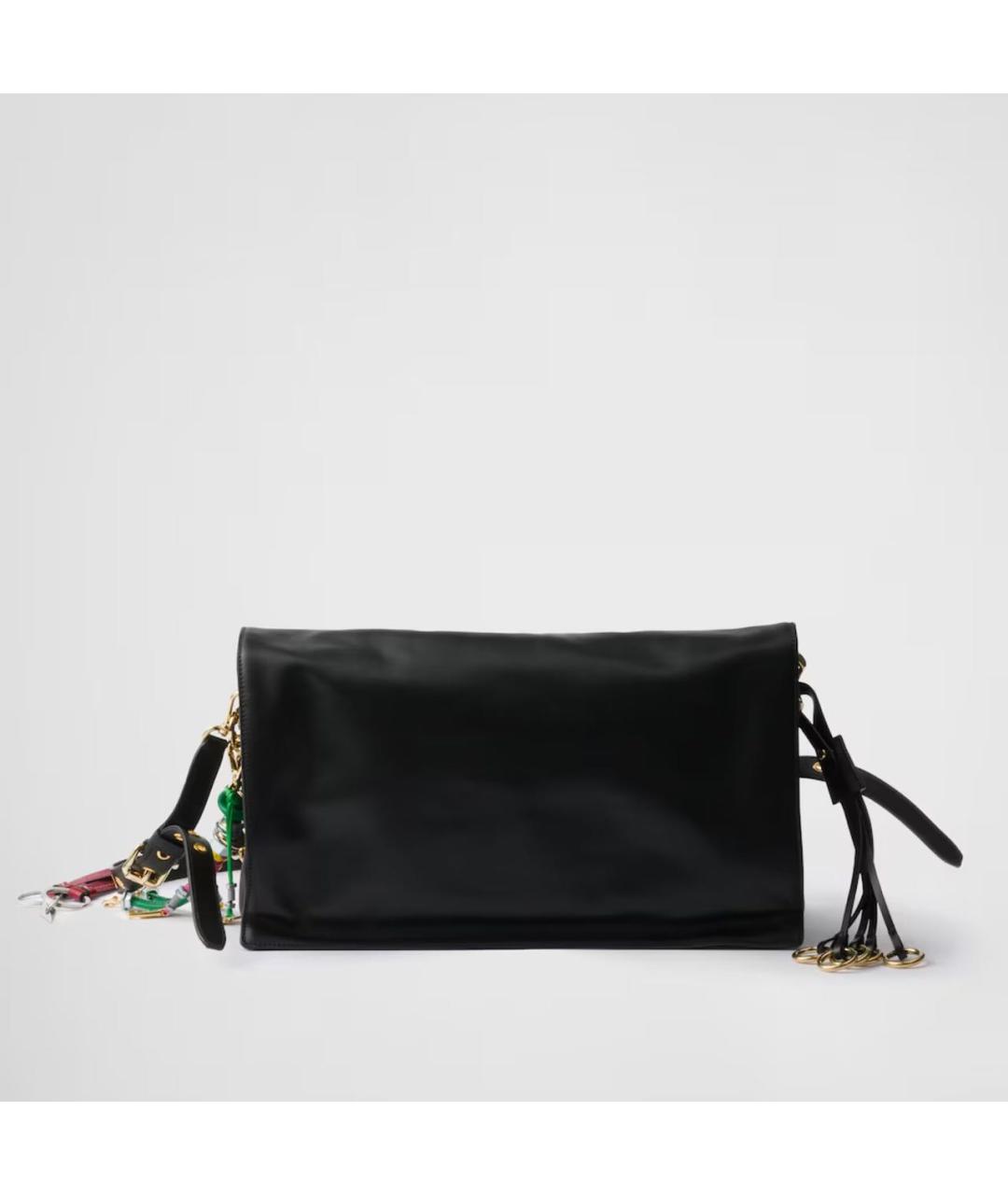 PRADA Черная кожаная сумка через плечо, фото 2