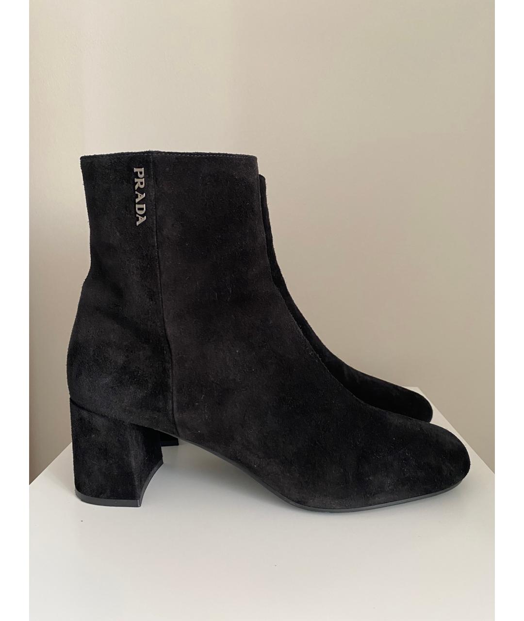 PRADA Черные замшевые ботильоны, фото 6