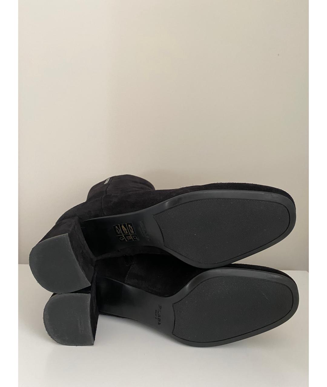 PRADA Черные замшевые ботильоны, фото 5