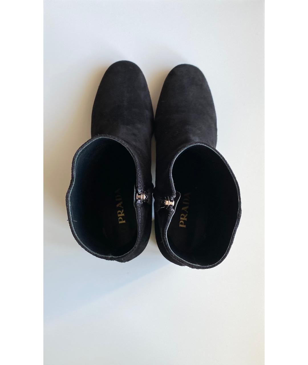 PRADA Черные замшевые ботильоны, фото 3