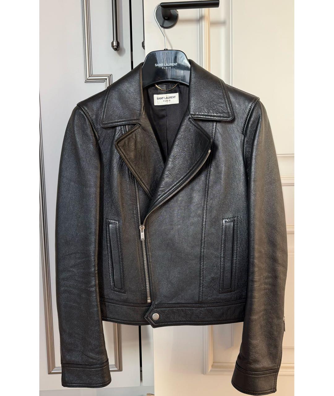 SAINT LAURENT Черная кожаная куртка, фото 5