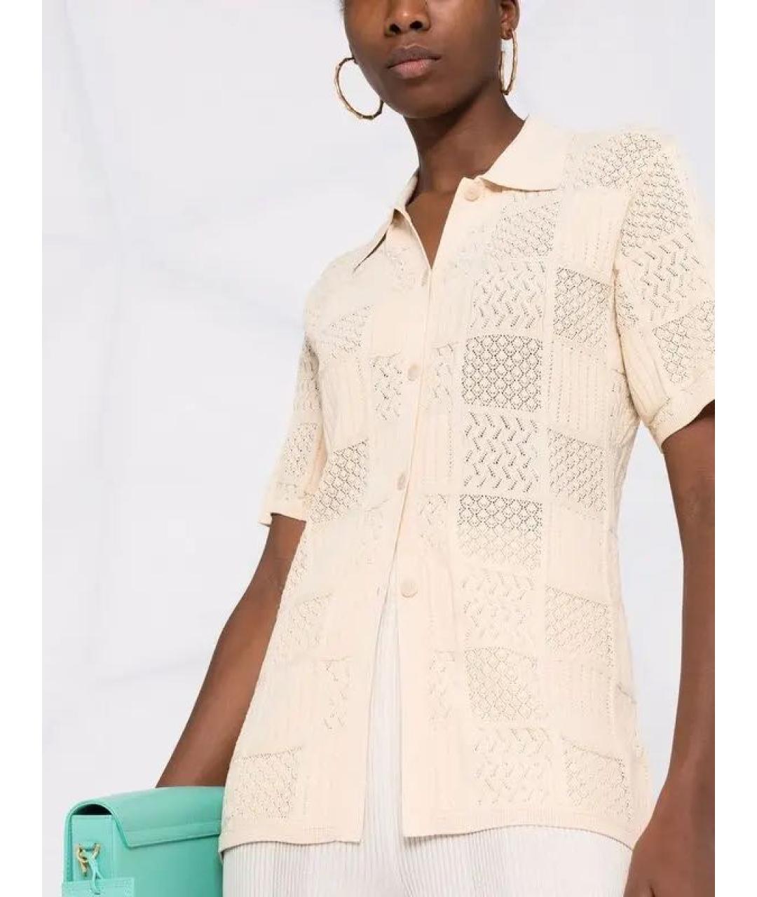 SANDRO Бежевый вискозный кардиган, фото 7