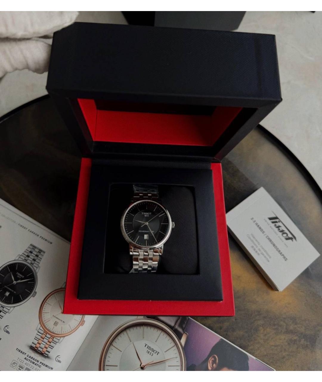 TISSOT Серебряные стальные часы, фото 3