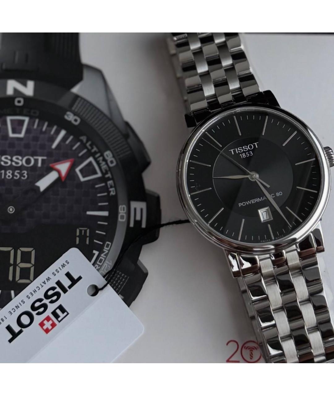 TISSOT Серебряные стальные часы, фото 2