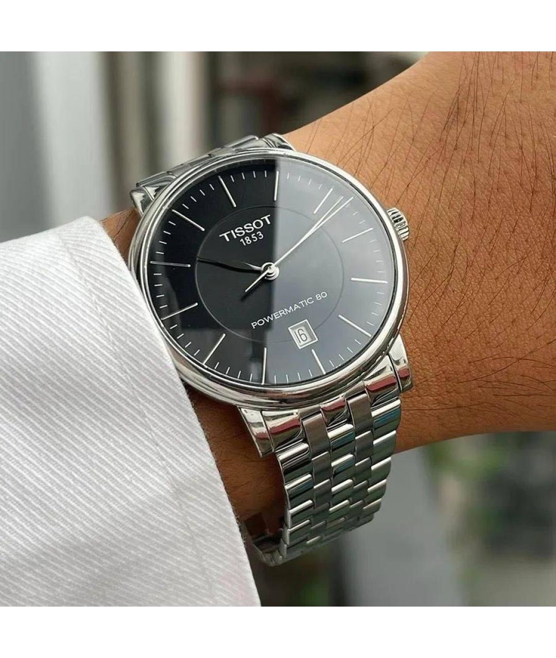 TISSOT Серебряные стальные часы, фото 5