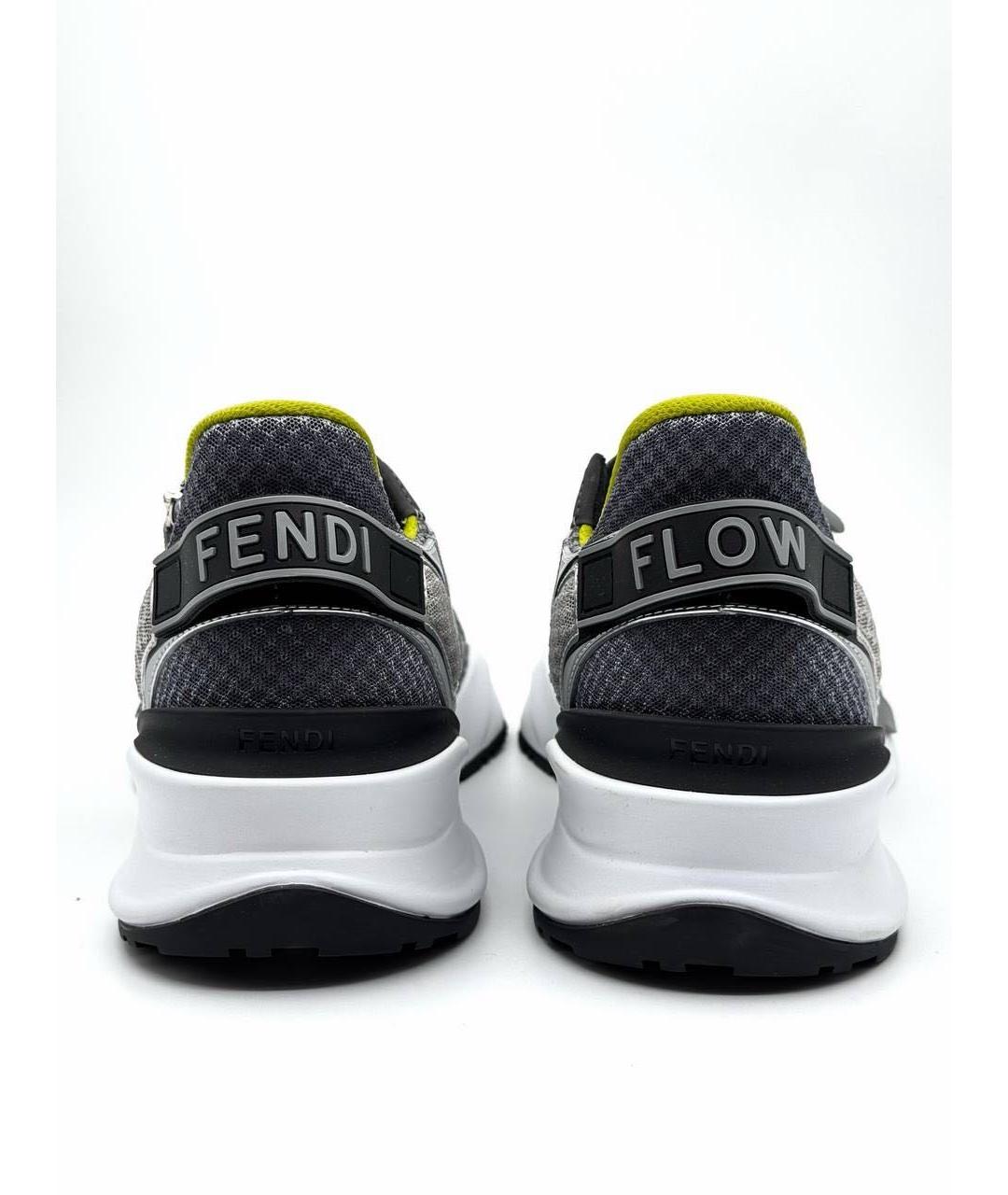 FENDI Зеленые низкие кроссовки / кеды, фото 4