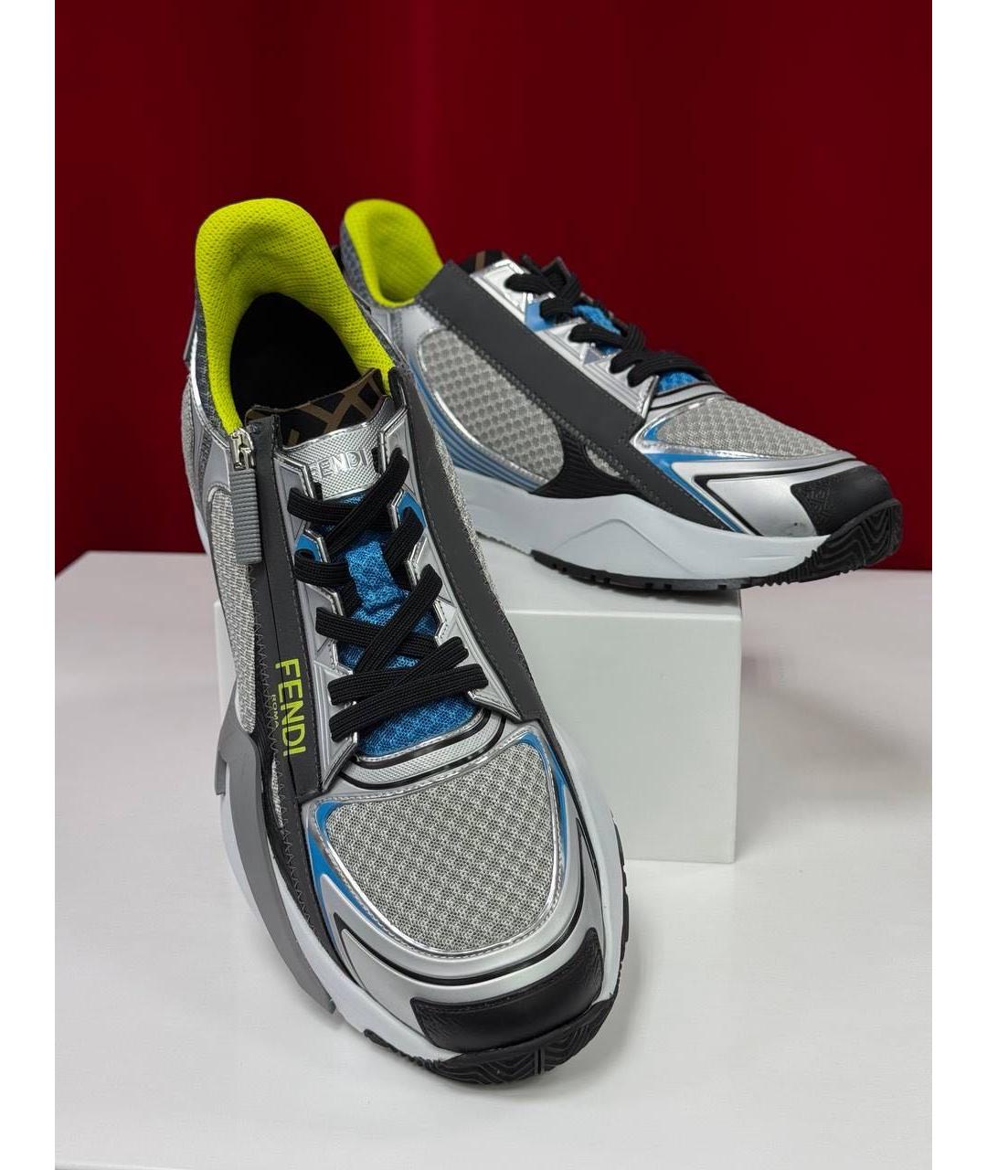 FENDI Зеленые низкие кроссовки / кеды, фото 6
