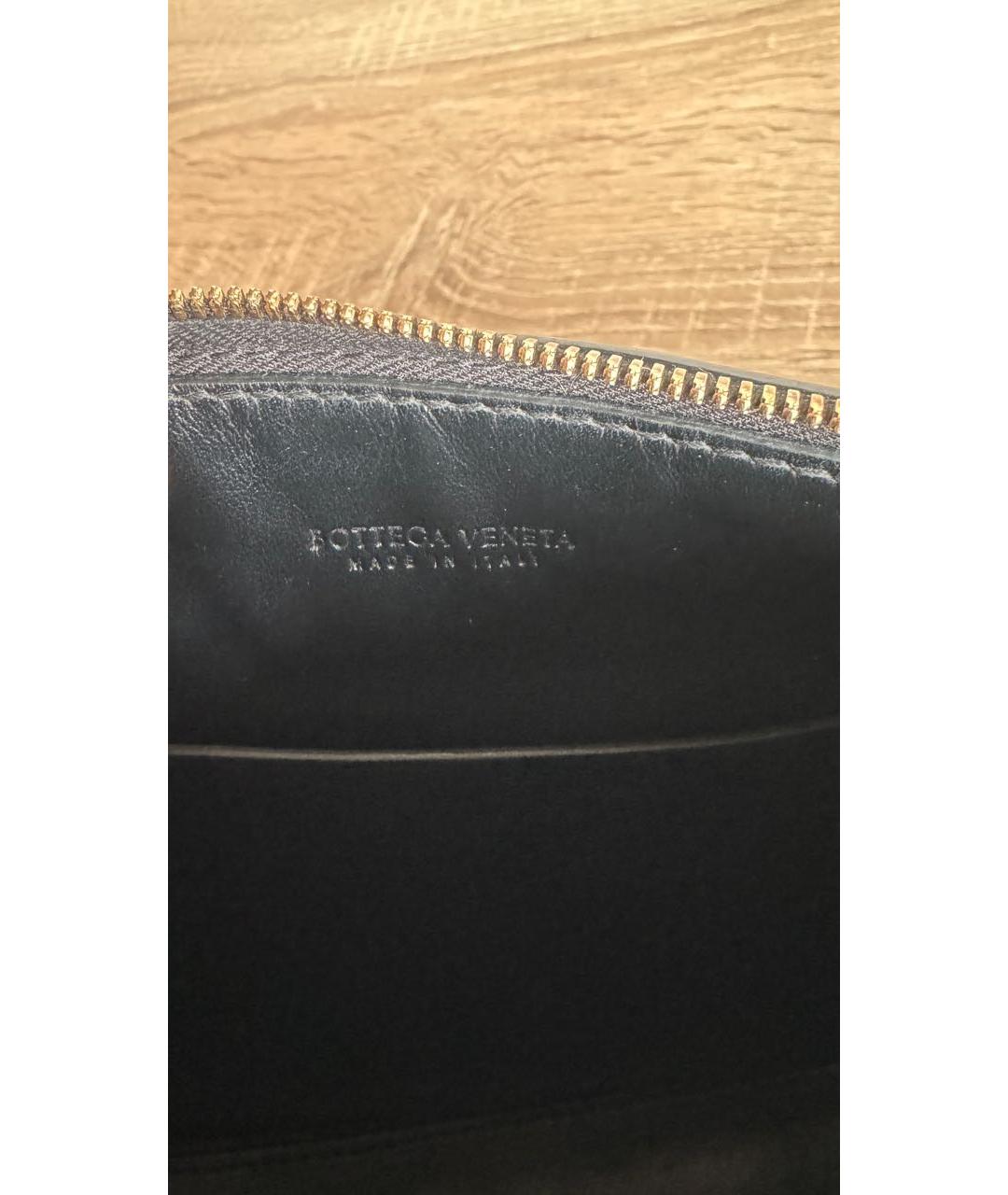 BOTTEGA VENETA Черная кожаная сумка через плечо, фото 7