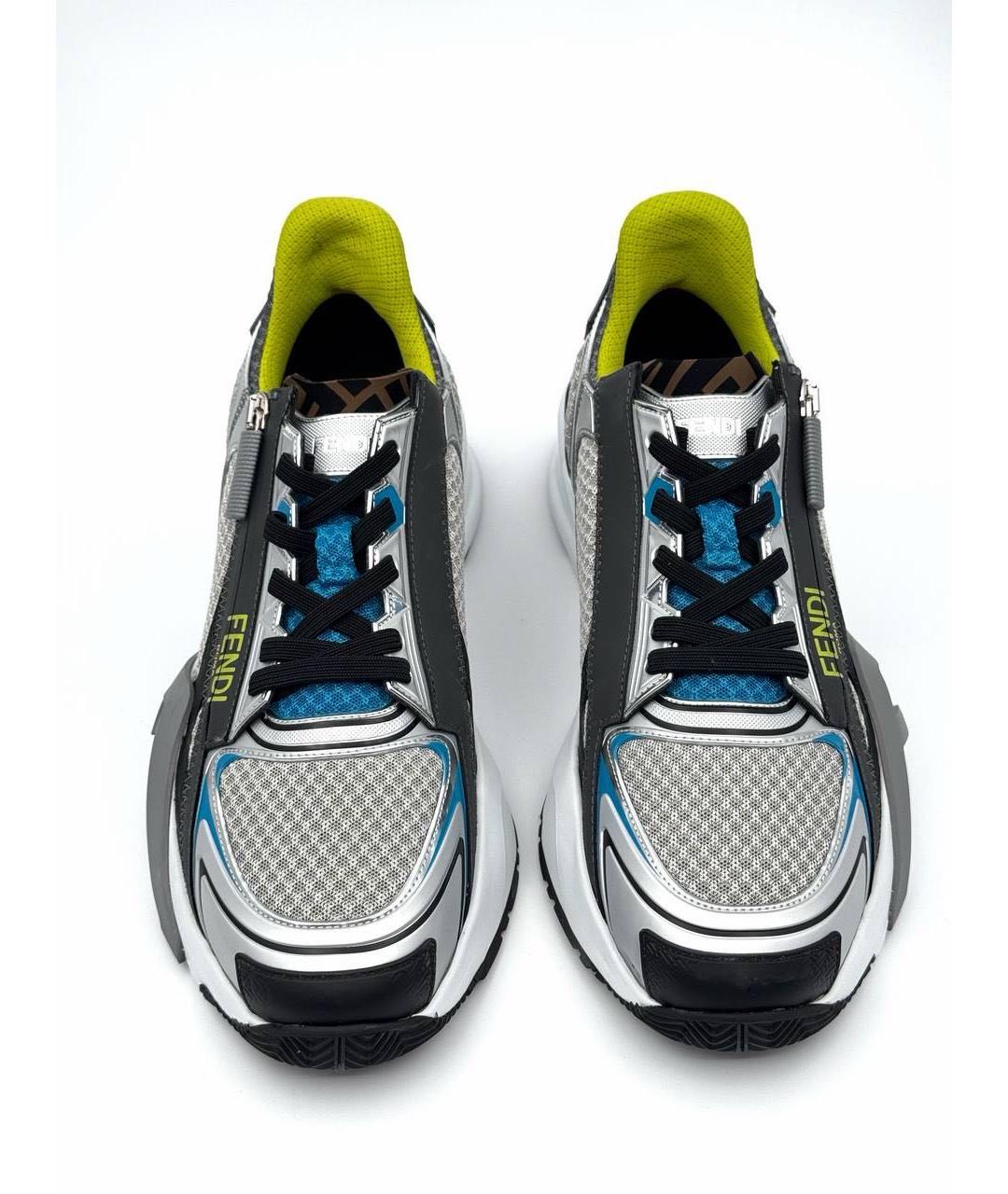 FENDI Зеленые низкие кроссовки / кеды, фото 2