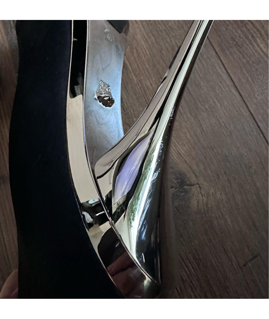 VERSACE Черные замшевые туфли, фото 7