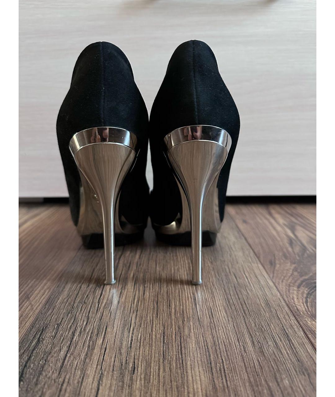 VERSACE Черные замшевые туфли, фото 4